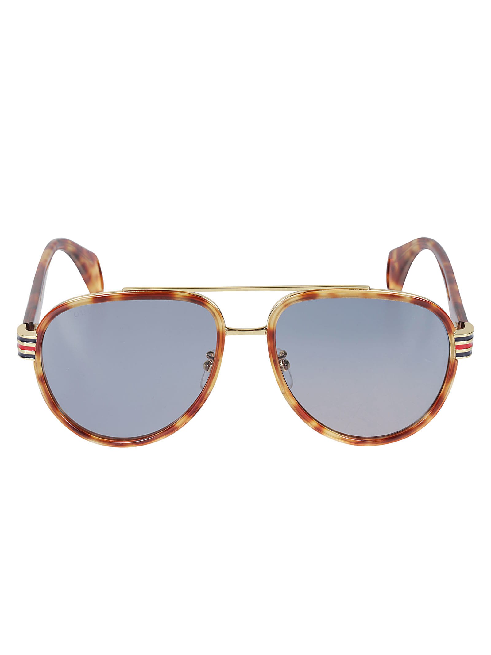 Gucci Curve Frame Aviator Sunglasses