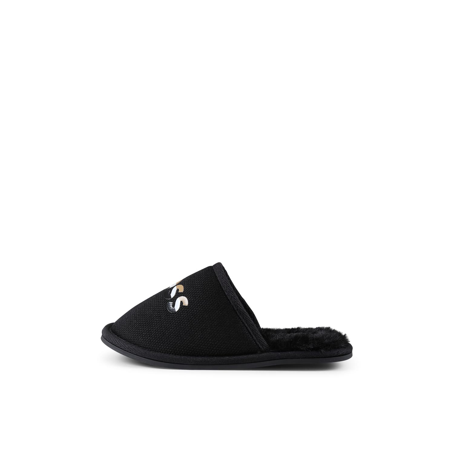 Hugo Boss Black Slippers For Boy With Logo In Multi