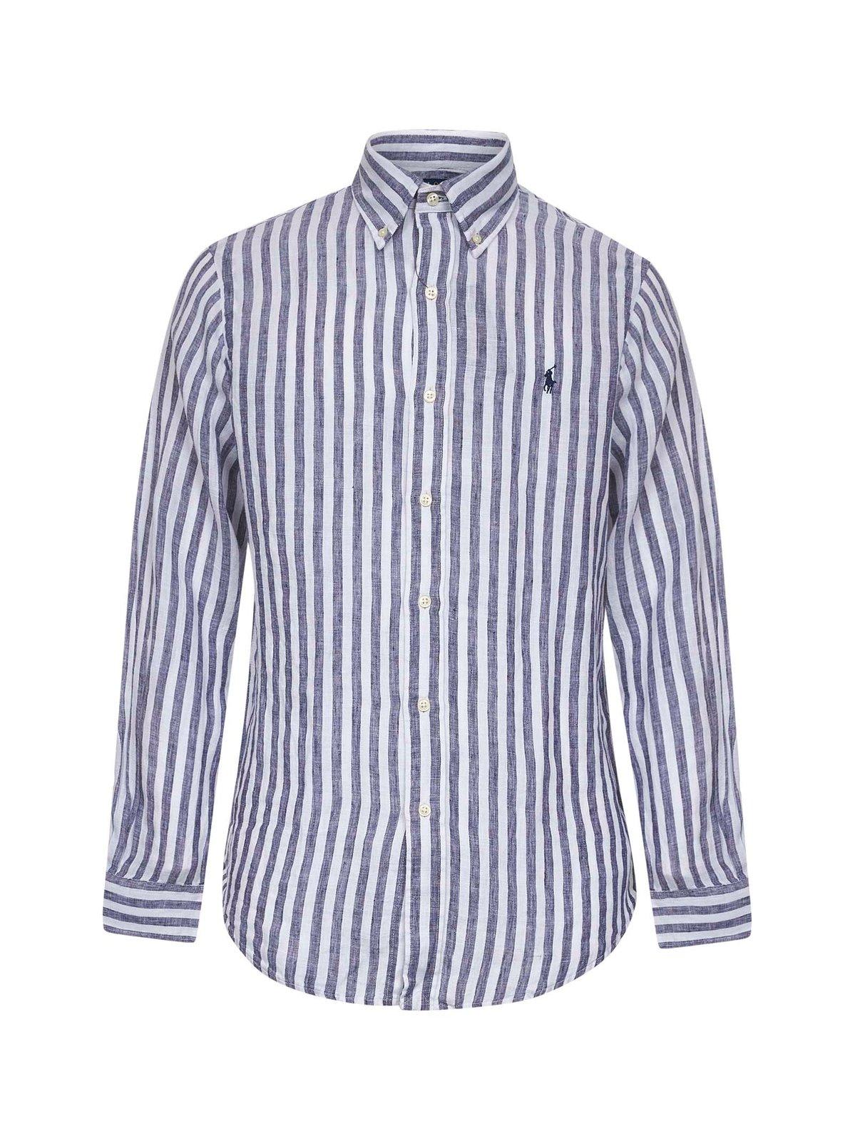 Pony Embroidered Striped Shirt