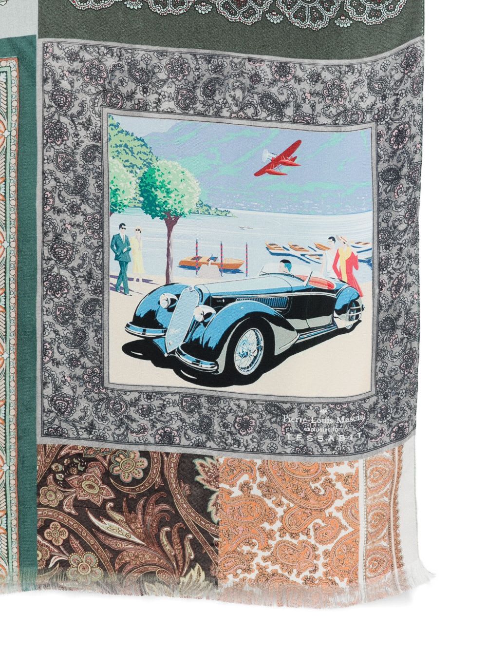 Pierre-louis Mascia Pierre Louis Mascia Lago Di Como Silk Printed Scarf In Multi