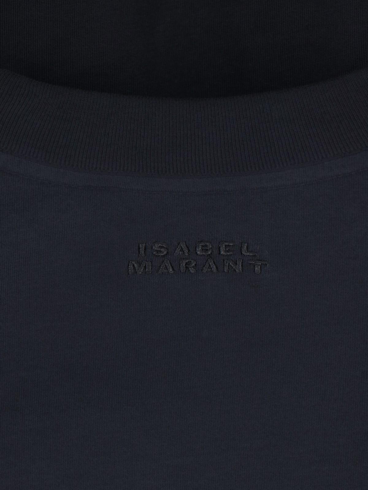 Shop Isabel Marant Crop T-shirt In Black