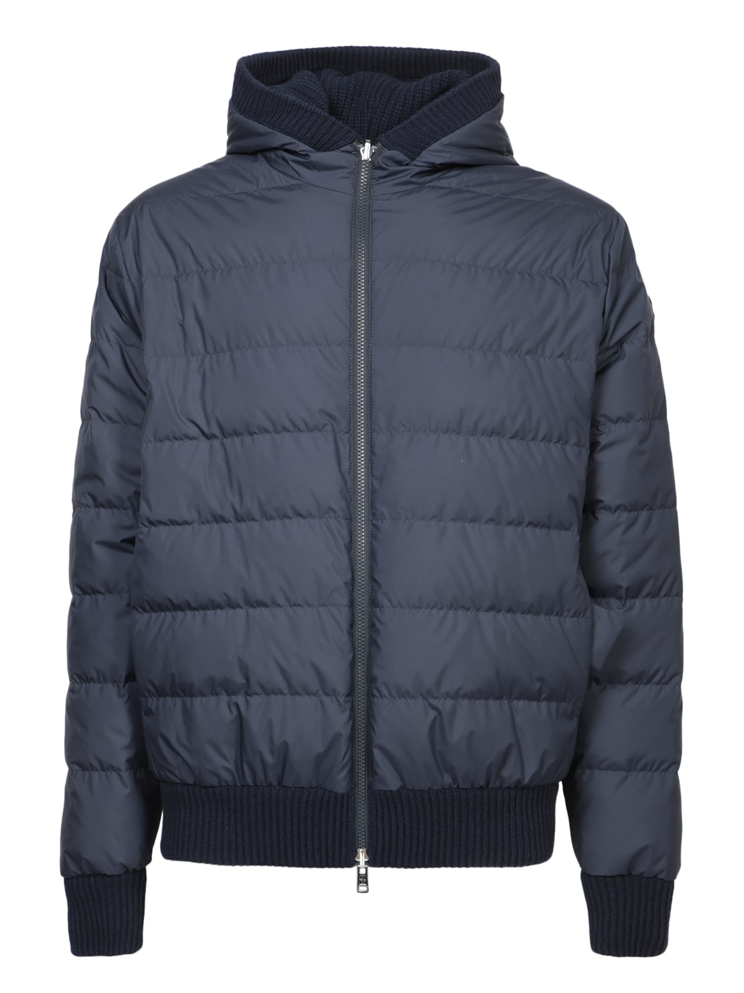 Shop Moncler Blue Cardigan Jacket