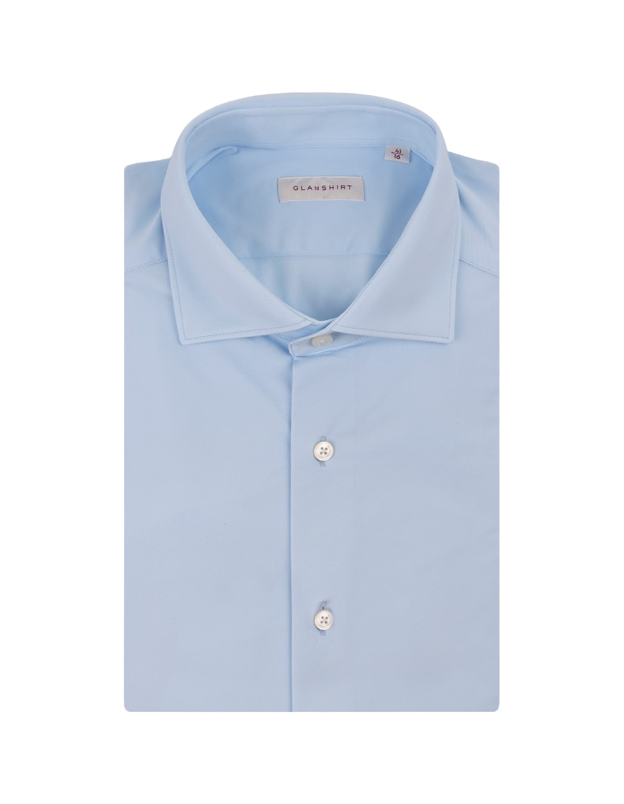 Glanshirt Slim Fit Shirt In Light Blue Technical Fabric