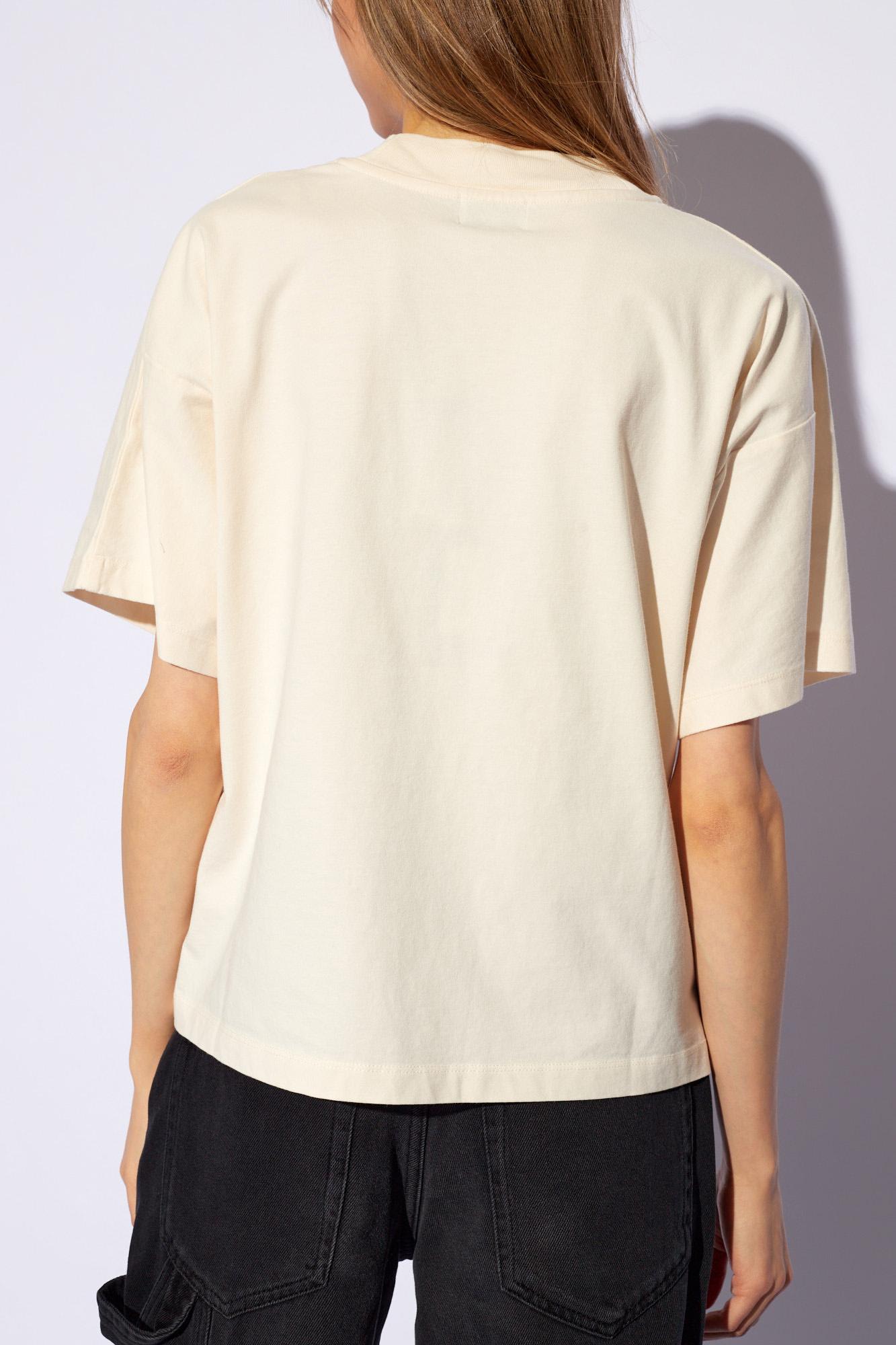 Shop Woolrich Cotton T-shirt With Logo In White