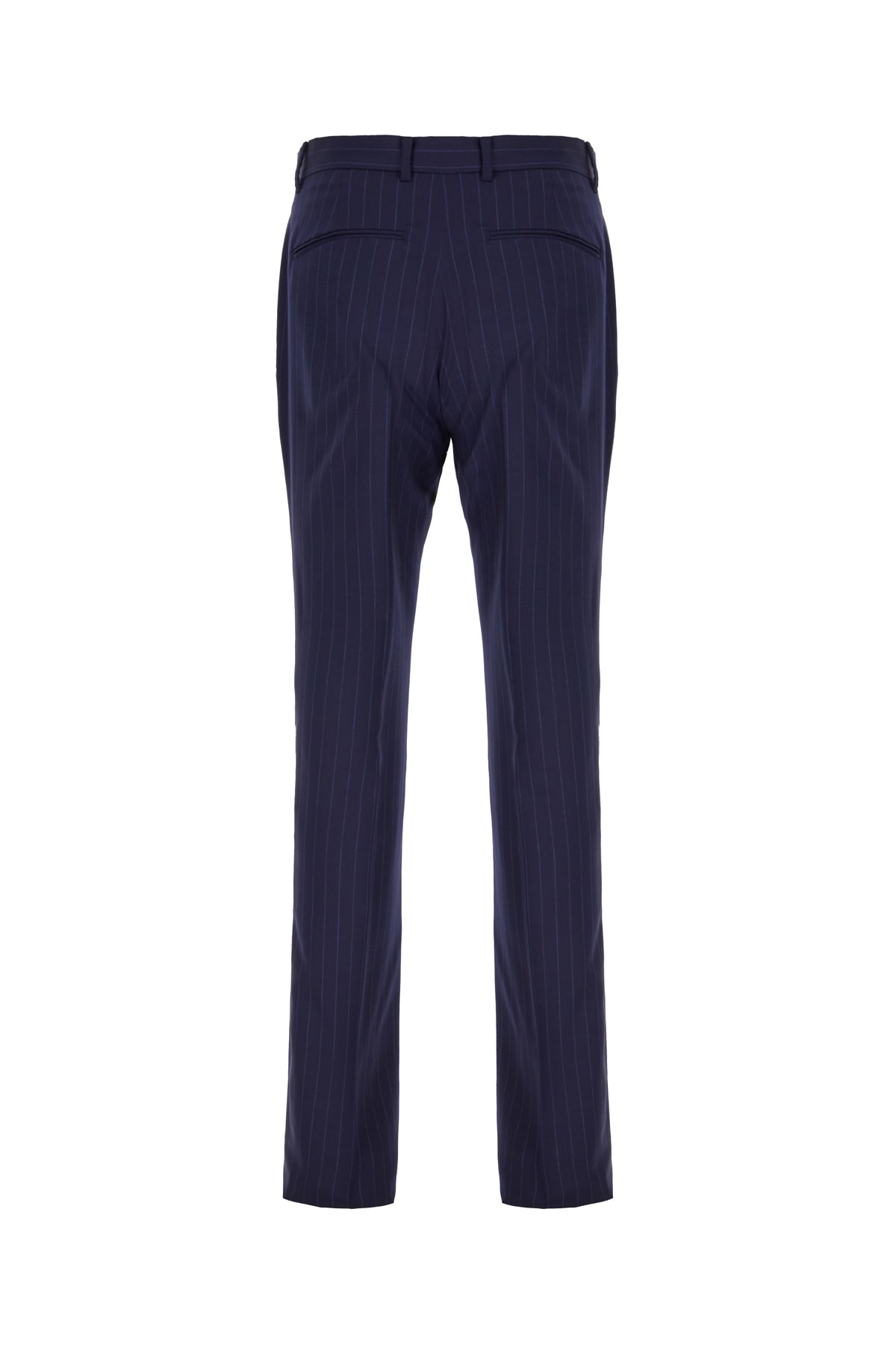 Shop Givenchy Embroidered Wool Pants In Deep Blue