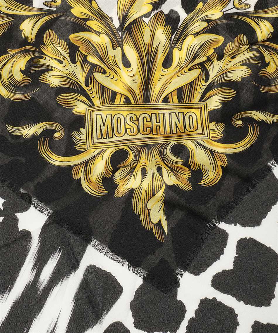 Shop Moschino Cashmere-silk Blend Scarf In Black