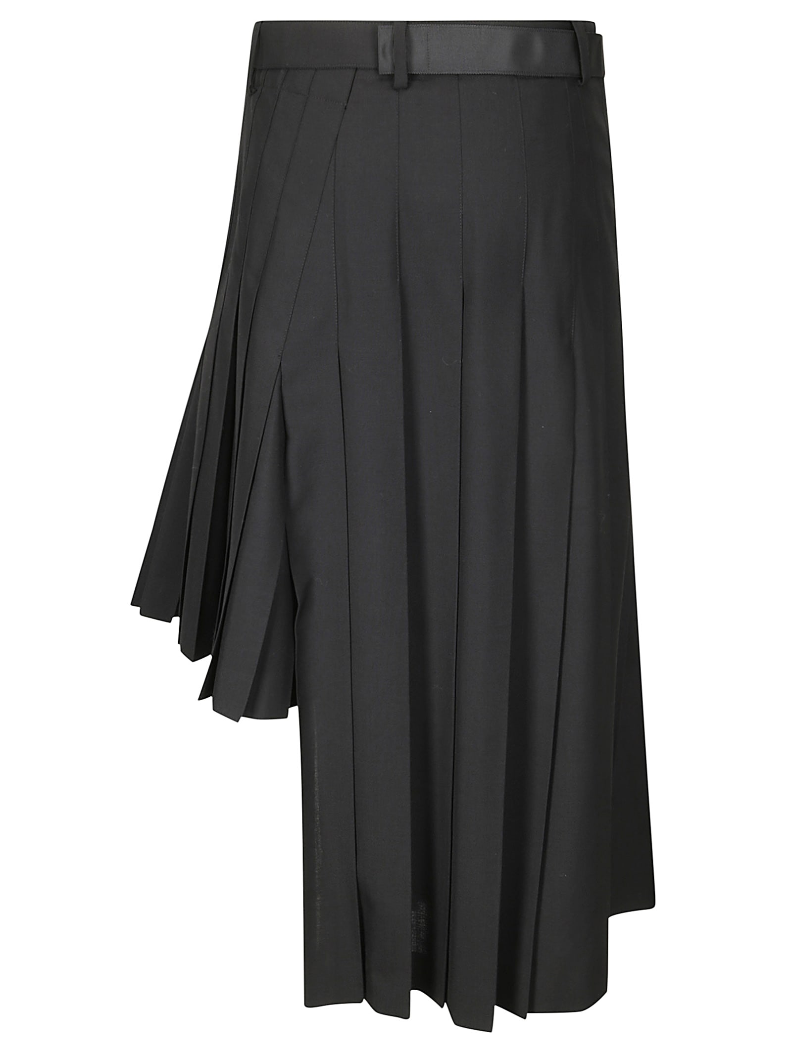 Shop Sacai Suiting Skirt In Black