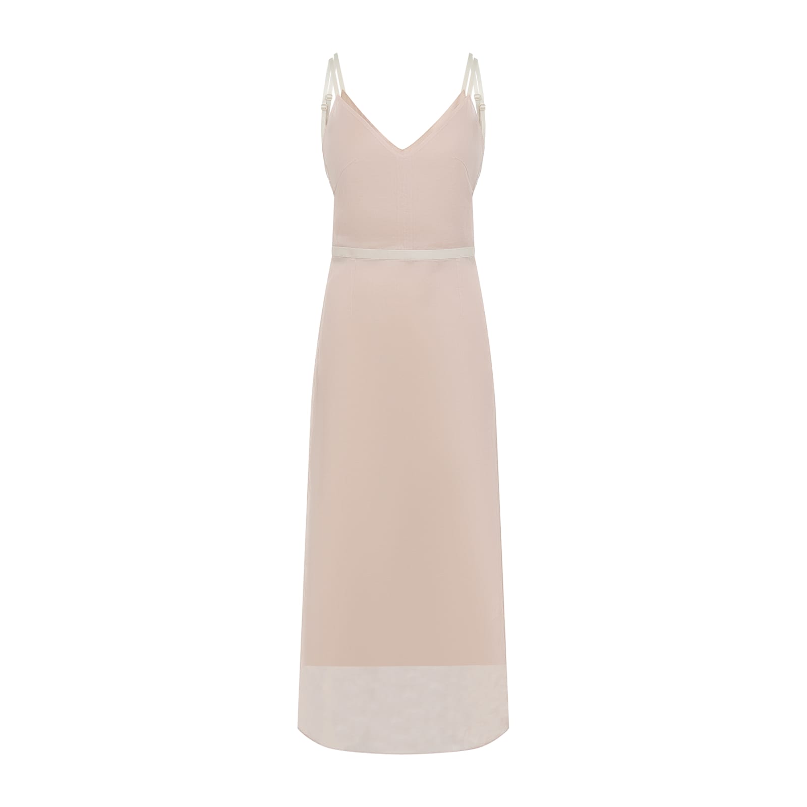 Shop Carven Silk Long Dress In Peony