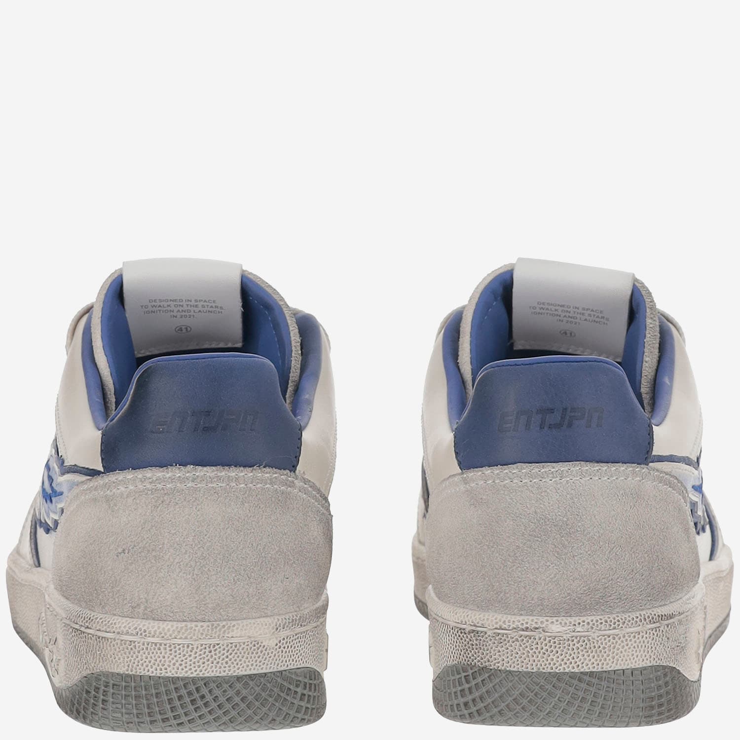 Enterprise Japan Leather And Mesh Rocket Sneakers In White