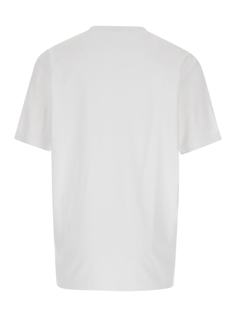 Shop Dsquared2 White T-shirt With Logo Lettering In Cotton Man