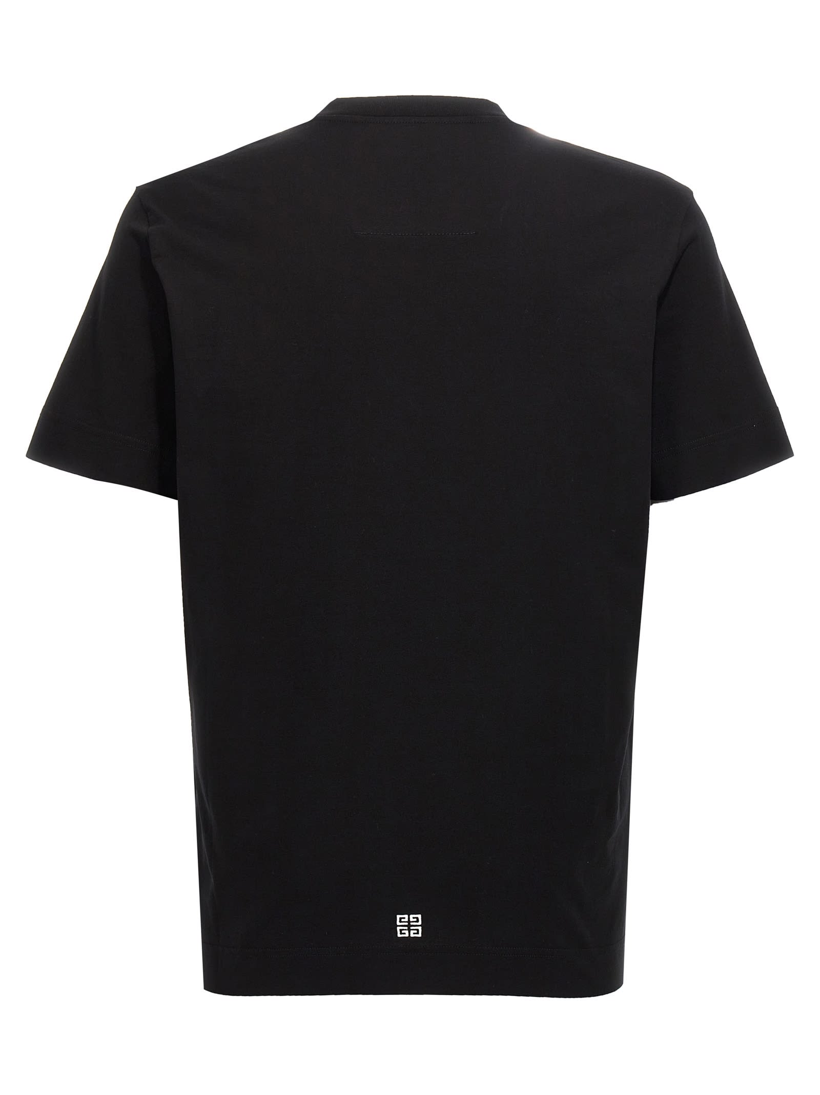 Shop Givenchy Logo Embroidery T-shirt In Black