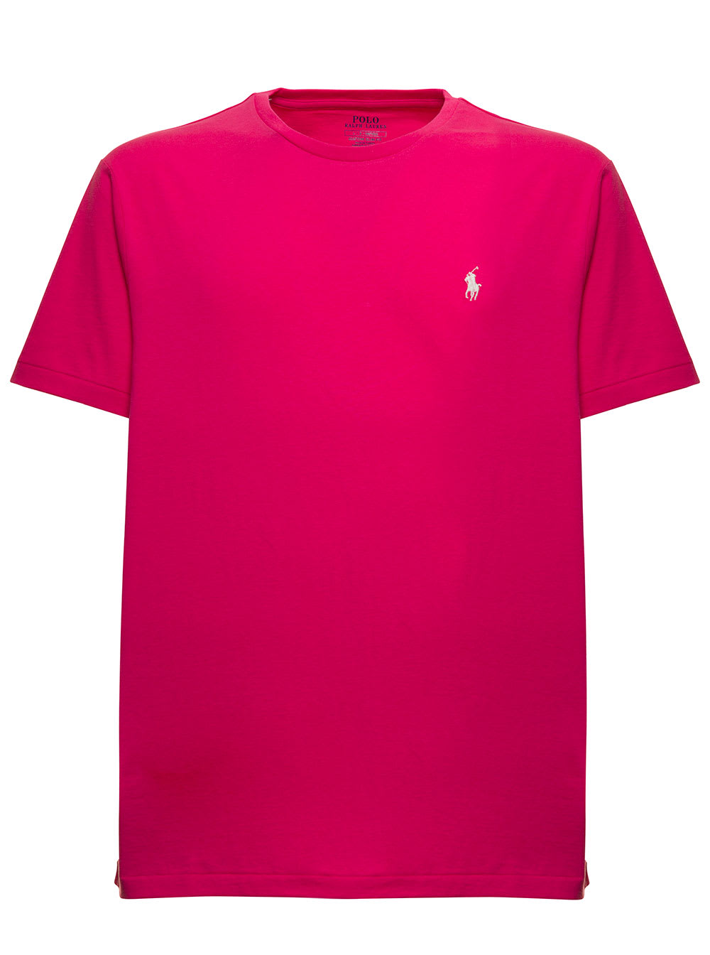 Ralph Lauren Mans Pink Cotton T-shirt With Logo
