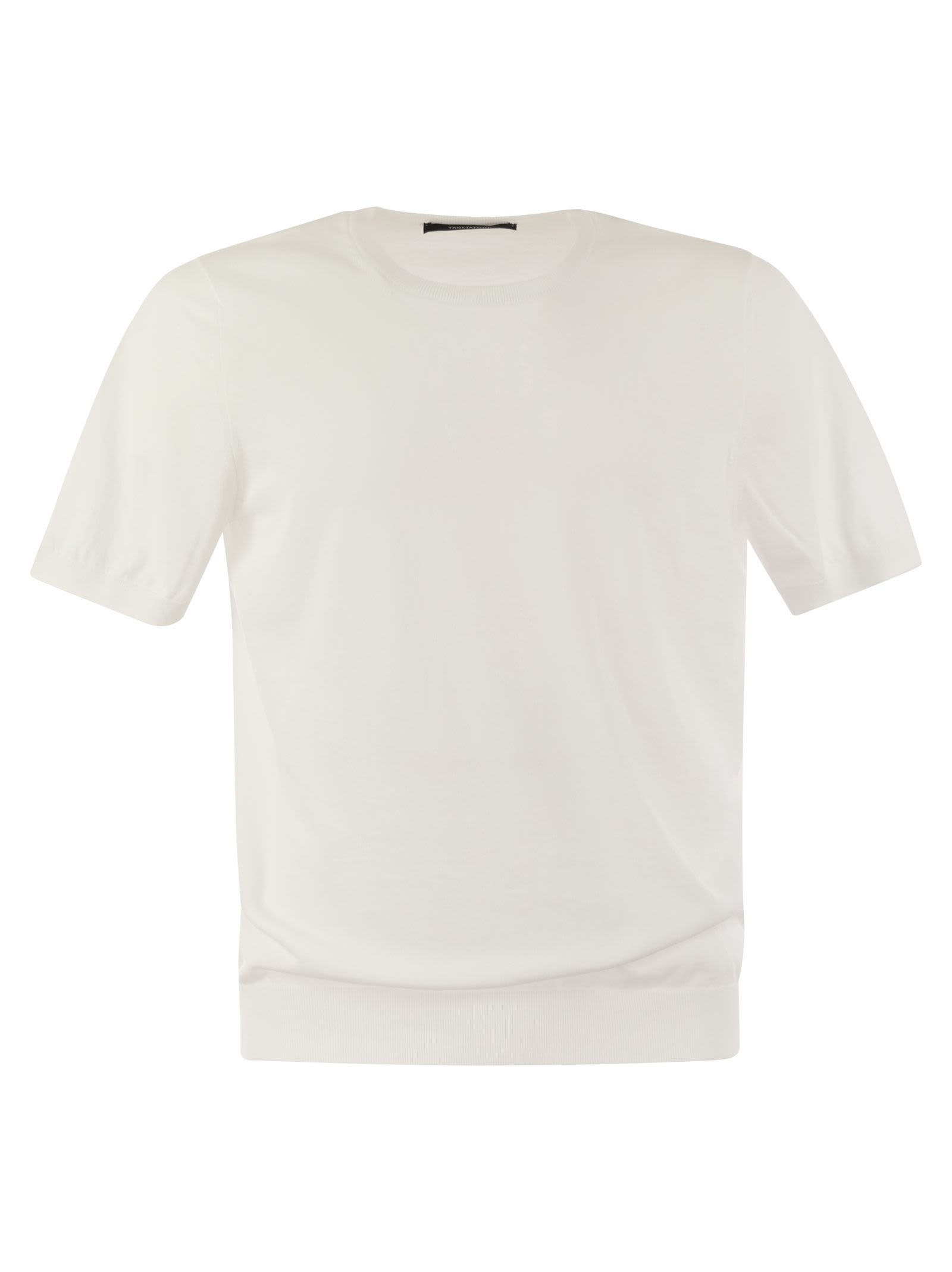 Shop Tagliatore T-shirt In Cotton Fabric In White