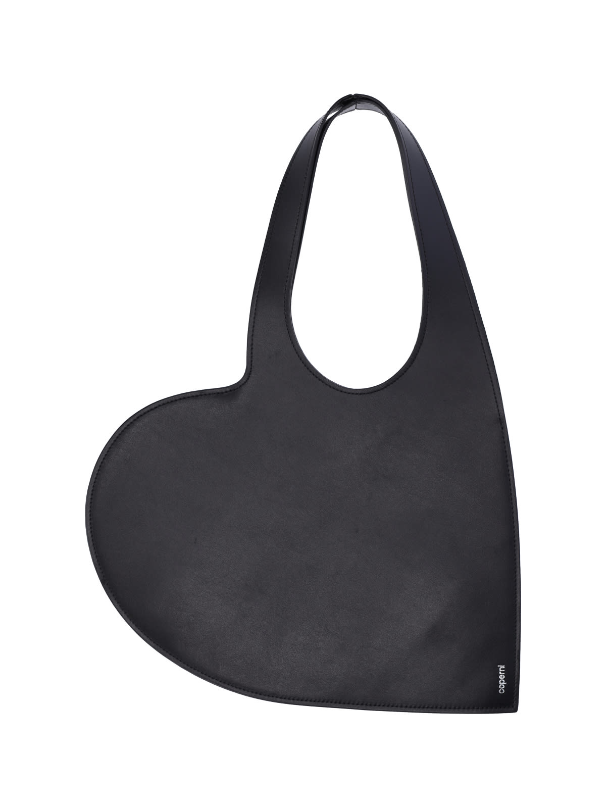Shop Coperni Heart Shoulder Bag In Black