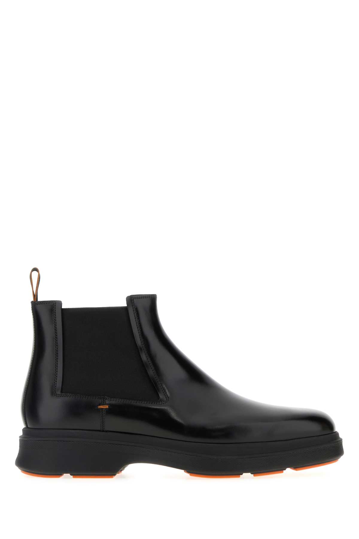 Santoni Easy Nova Ankle Boots With Chunky Sole In Black