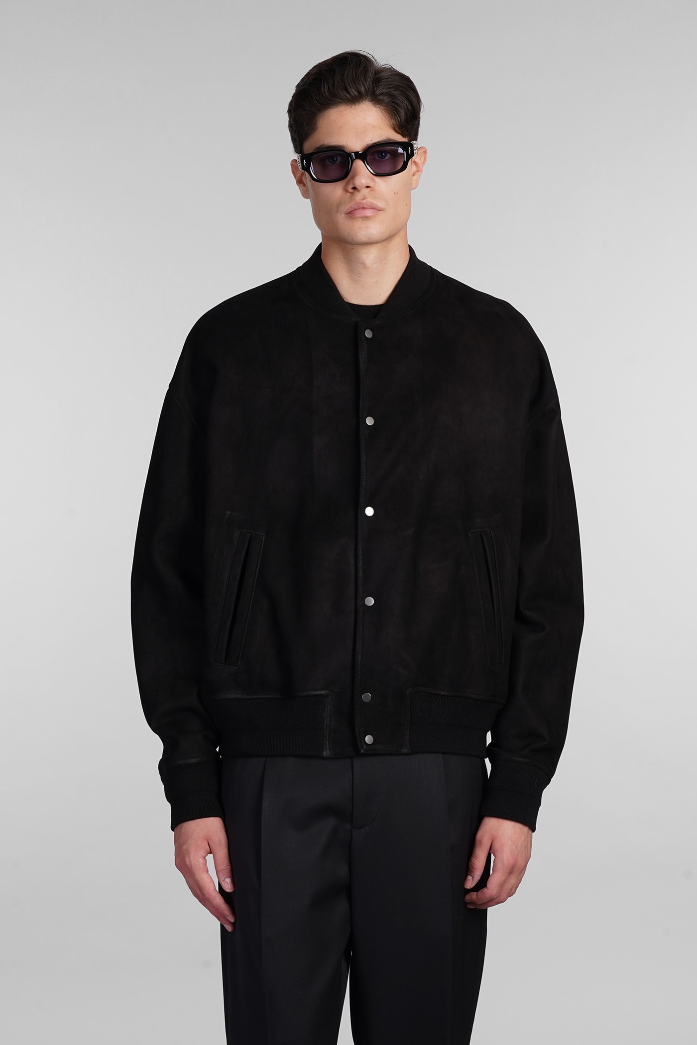 Shop Salvatore Santoro Bomber In Black Leather