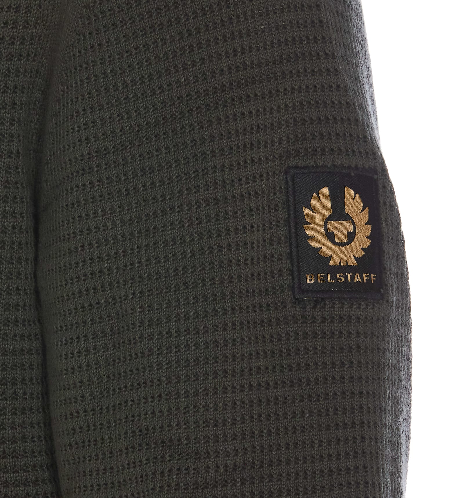 Shop Belstaff Cole Quarter Zip Sweater In Green