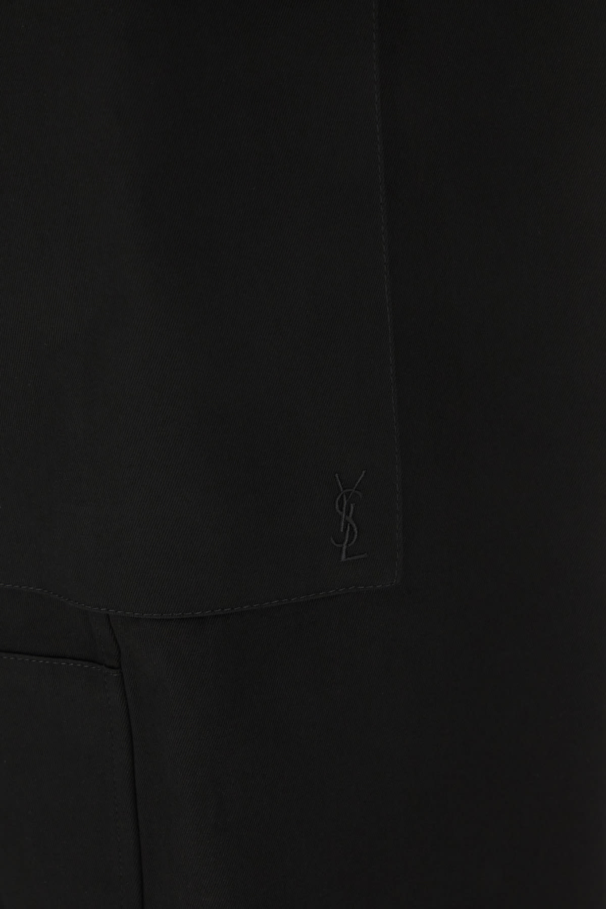 Shop Saint Laurent Black Cotton Pants In Noir