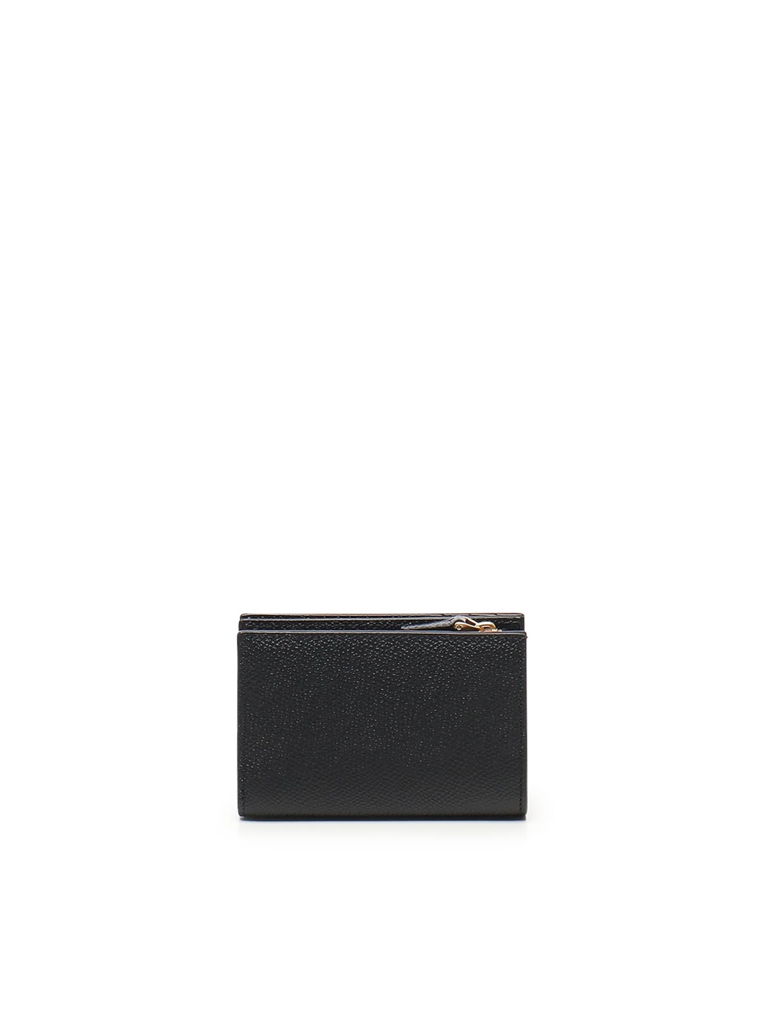 Valentino Wallet With Logo In Black