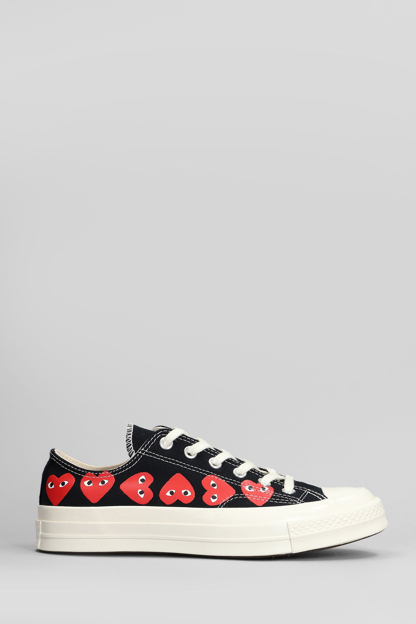 Comme Des Garçons Play Chuck 70 Cdg Low Sneakers In Black Cotton In Black