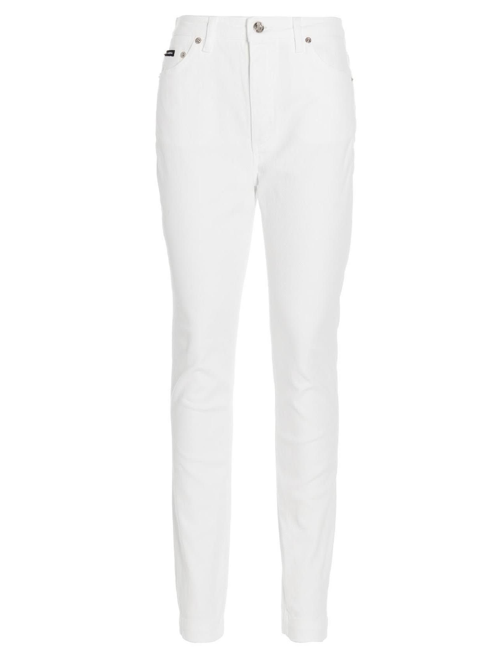 Shop Dolce & Gabbana Audrey Jeans In Bianco