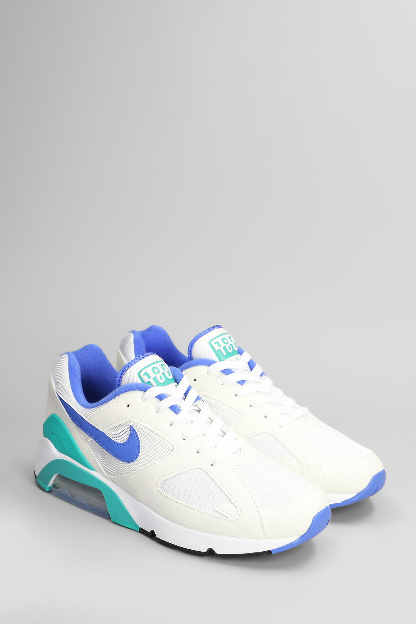 Nike Air 180 Sneakers In White Leather And Fabric In White