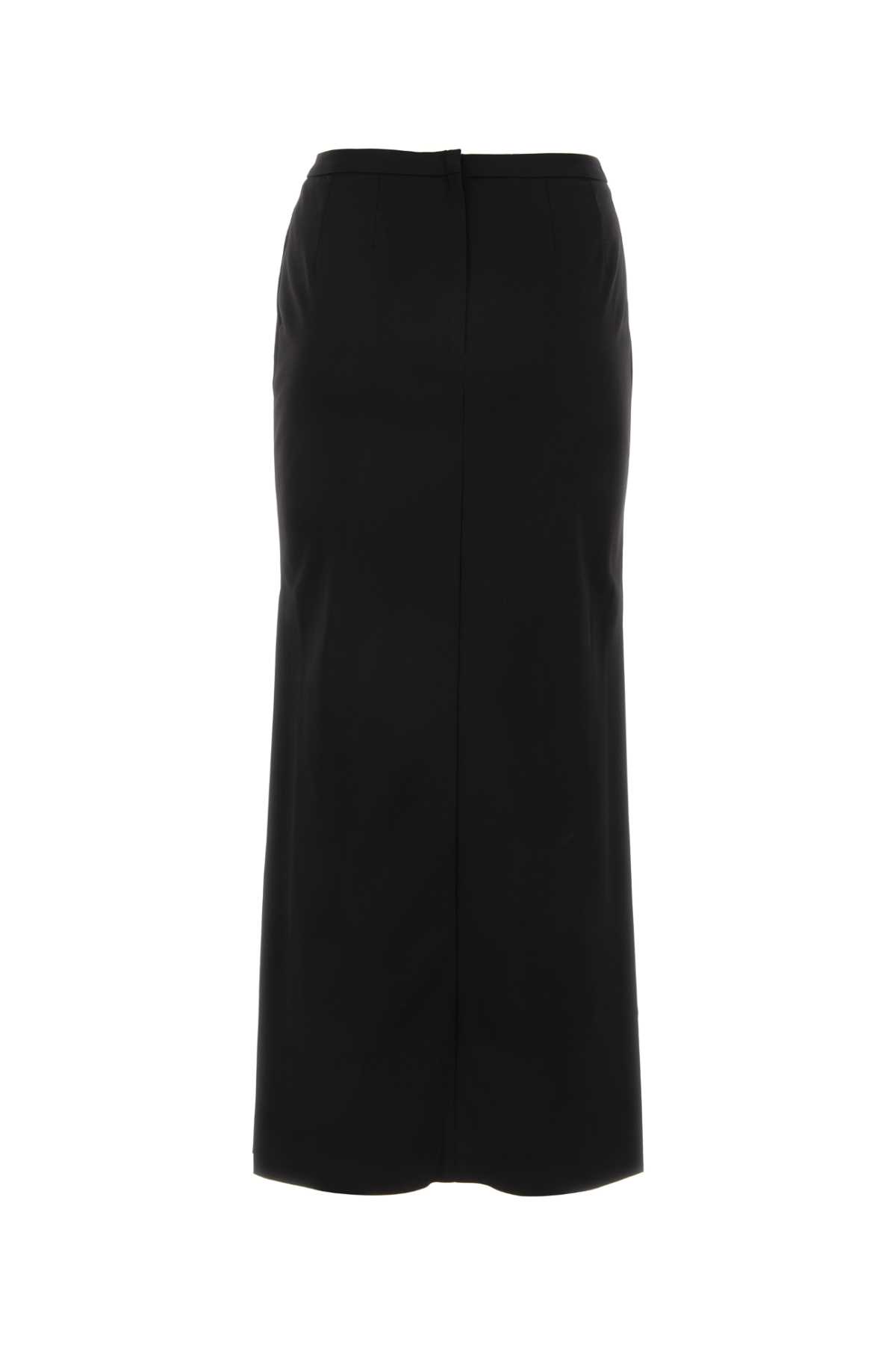 Dolce & Gabbana Black Cady Skirt In Nero