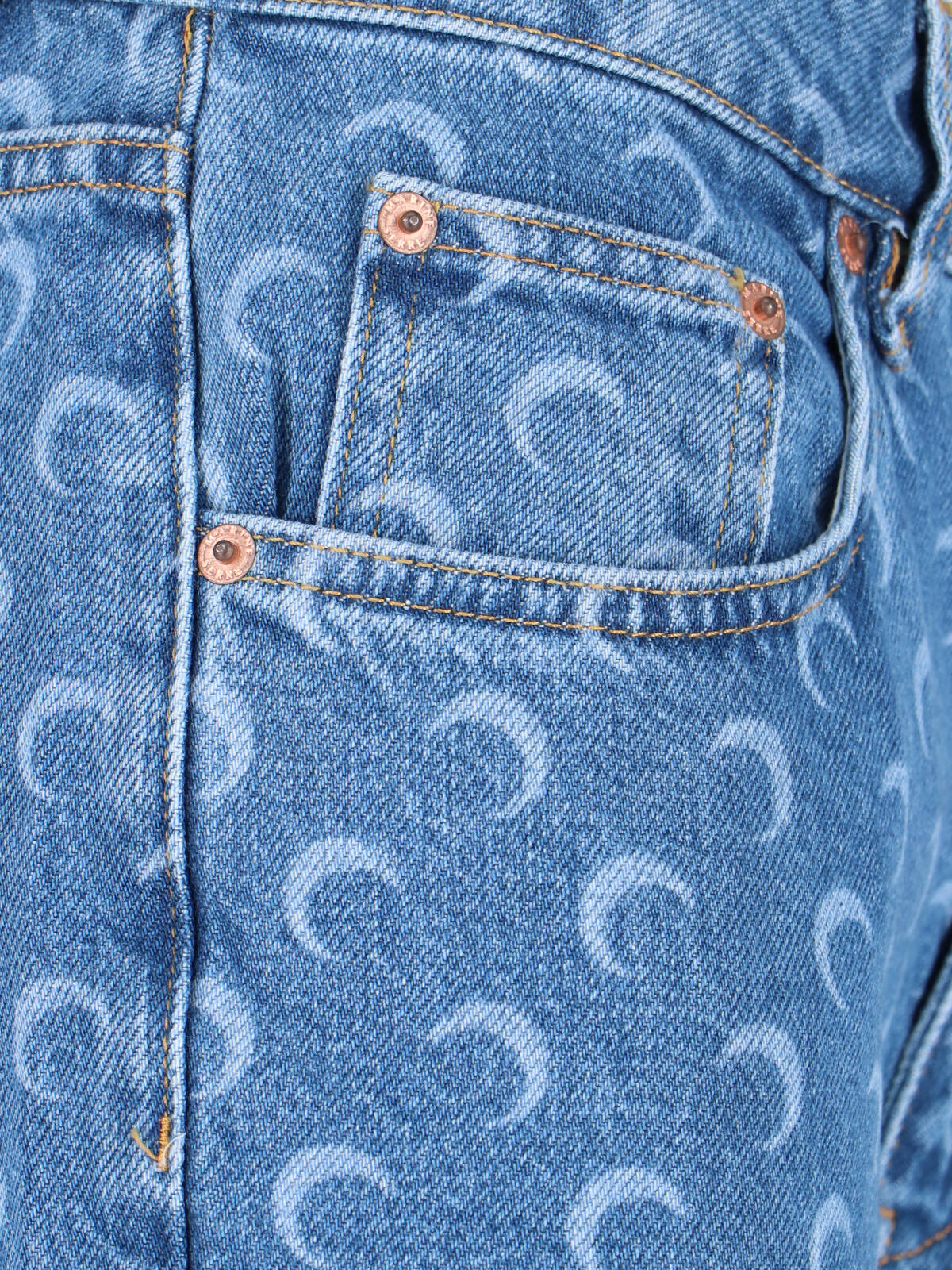 Marine Serre Moon Jeans In Blue