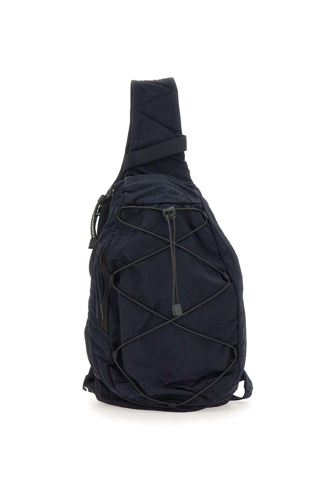 Shop C.p. Company Rucksack Lens Detailed Crossbody Bag In Total Eclipse