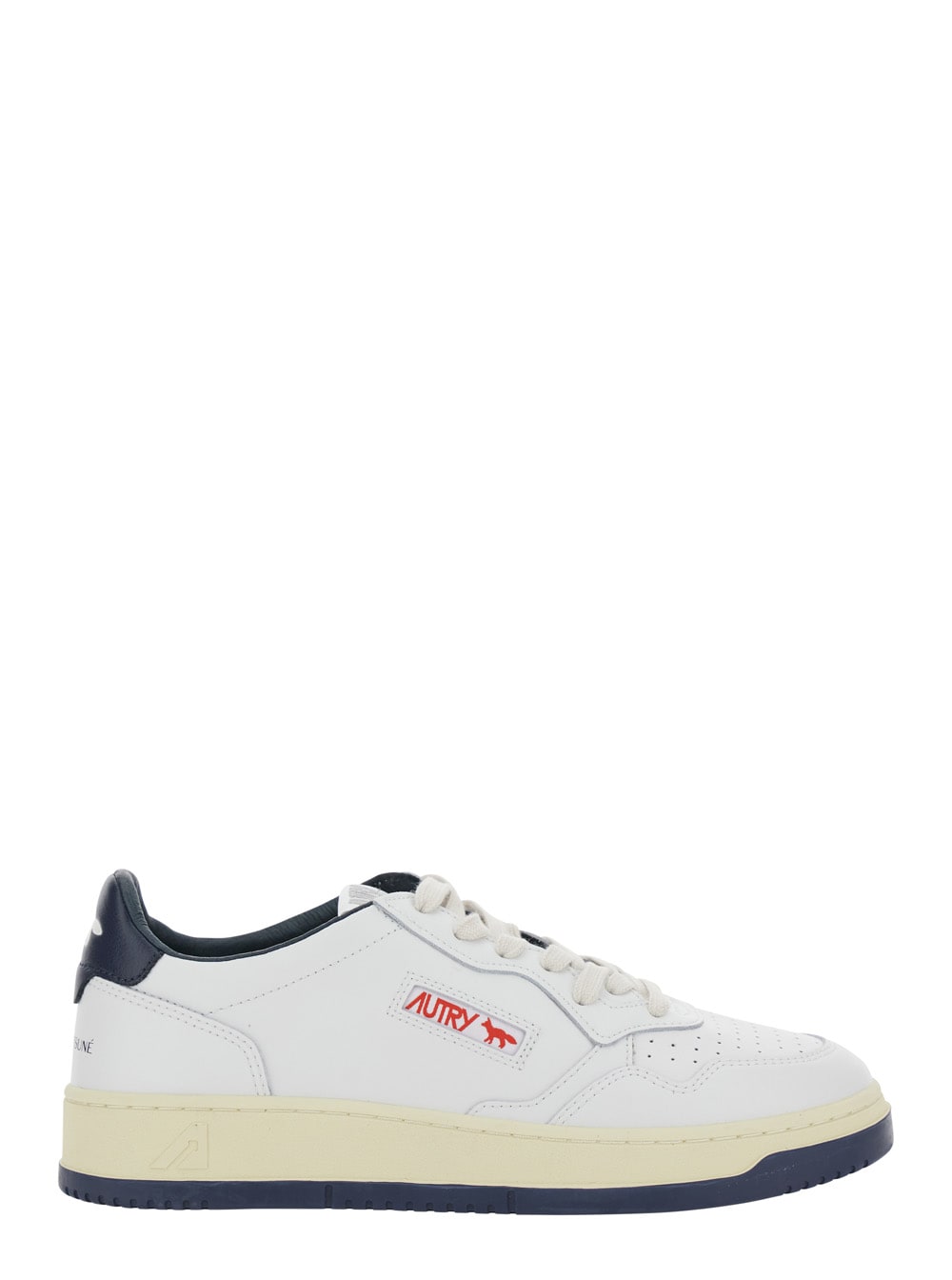 Autry X Maison Kitsune Medalist Low Top Sneakers In Blue