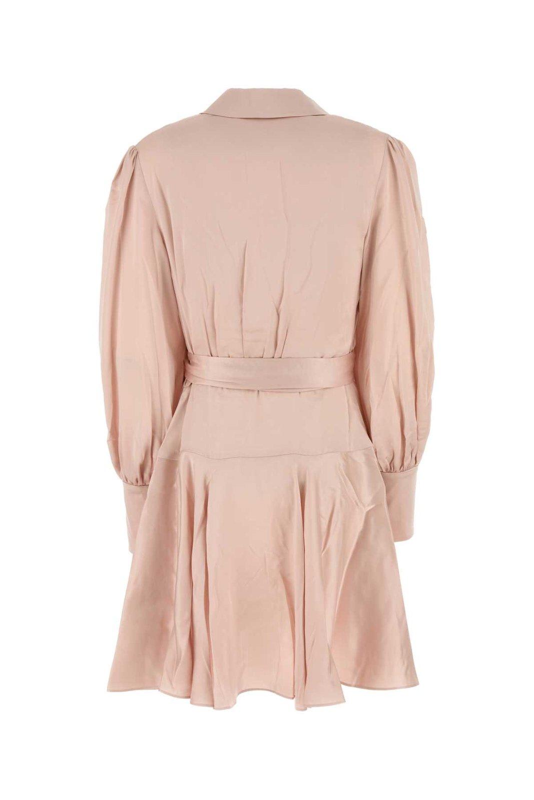 Zimmermann Silk Wrap Mini Dress In Petal