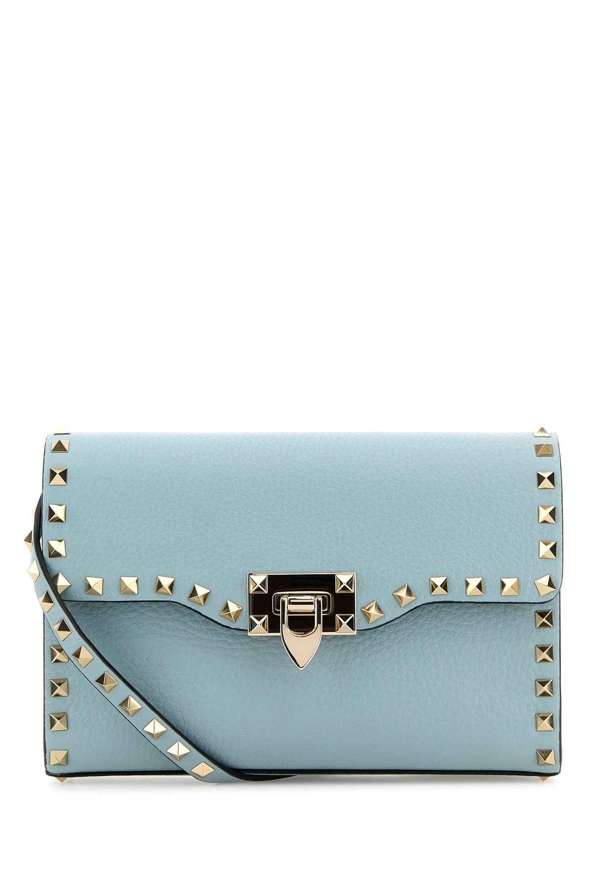 Shop Valentino Small Shoulder Bag Rock In Bluporcellana