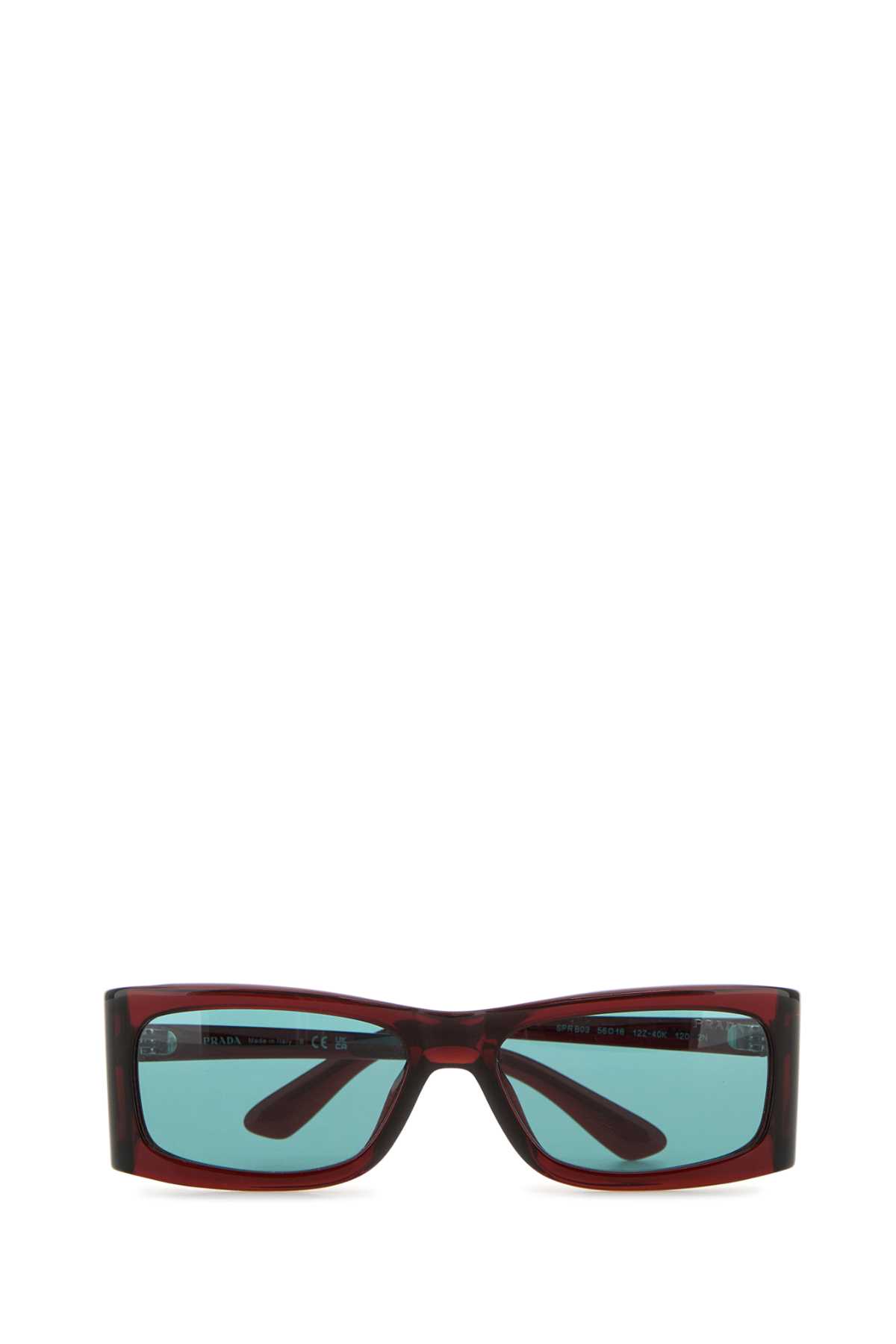 Prada Burgundy Acetate Opr B03s Sunglasses In Brownnylonfiber