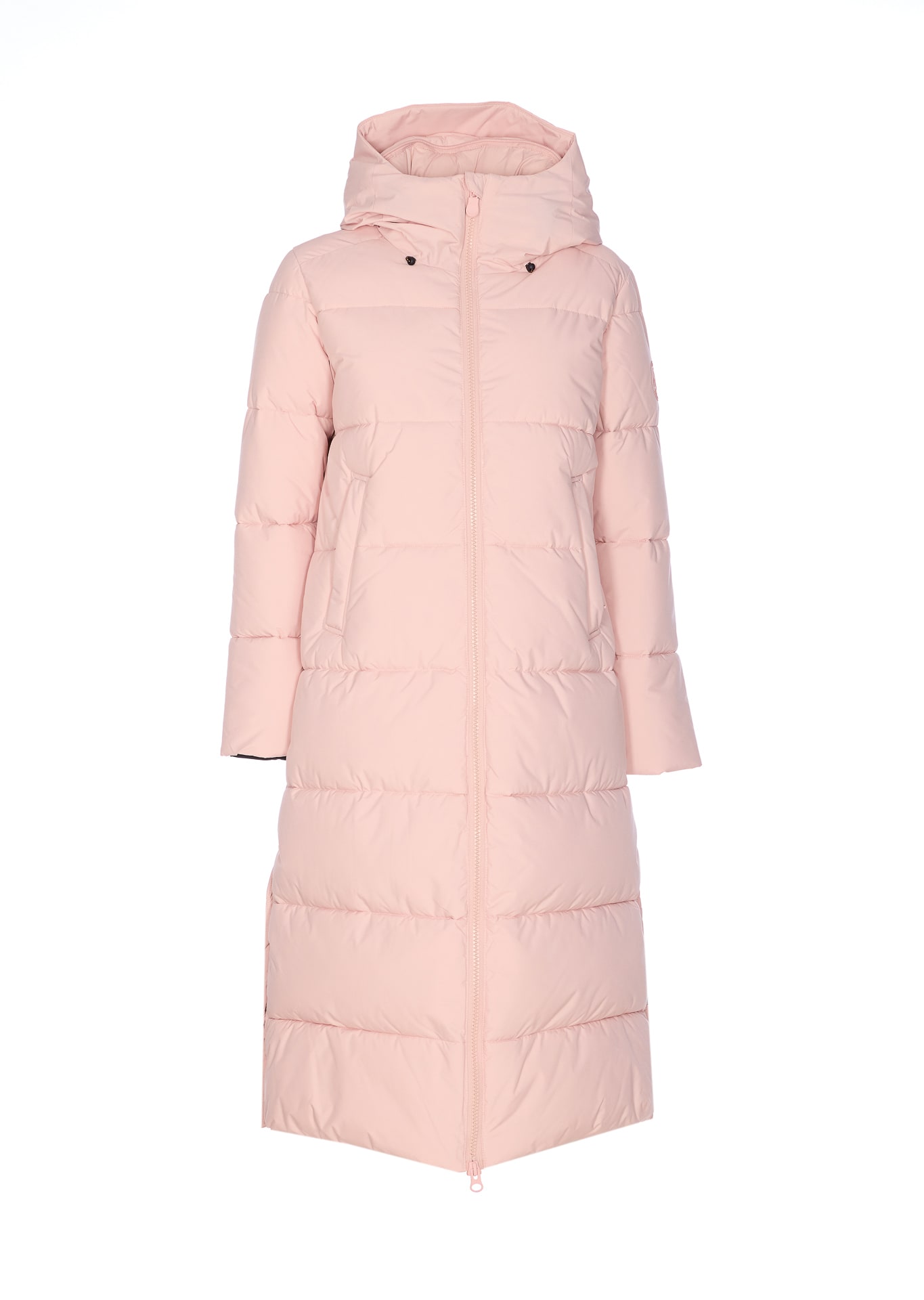 Save The Duck Long Down Jacket In Pink
