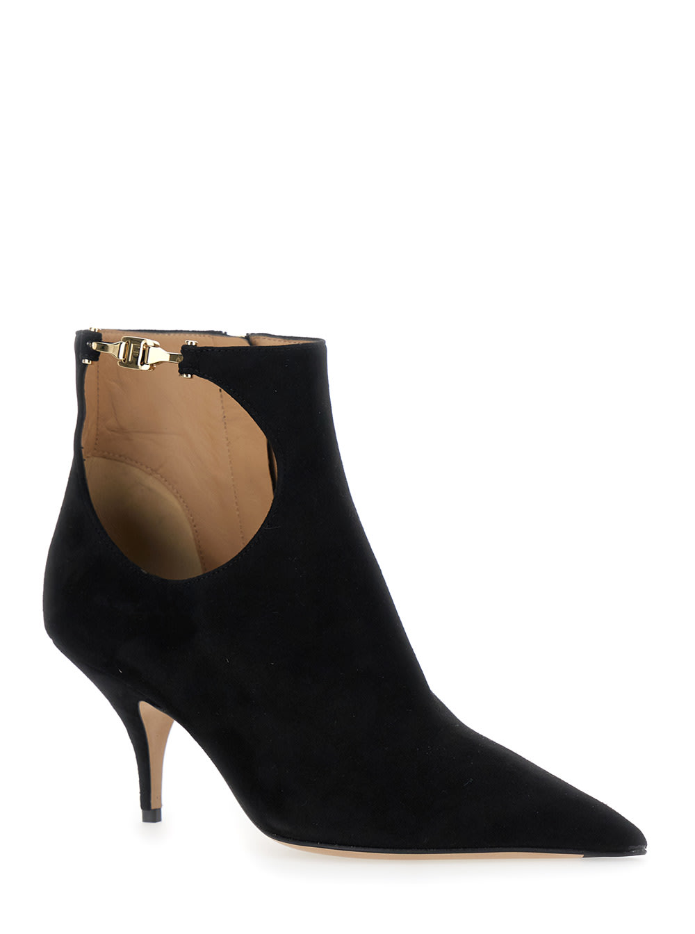 Ferragamo Agia 70 Bootie Heel 7.0 Mid (5 - In Black
