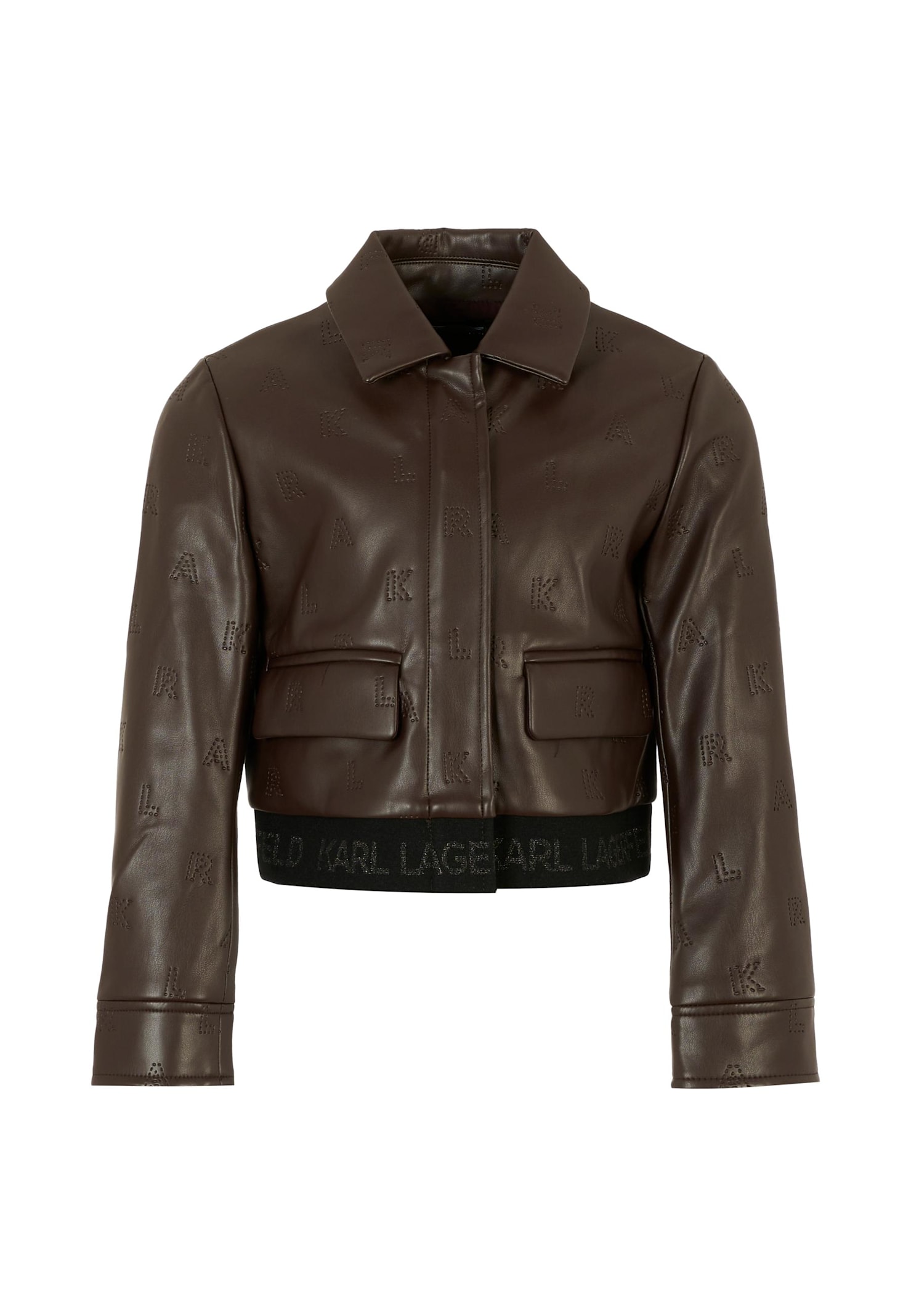 Karl Lagerfeld Brown Jacket For Girl With Logo In Brown