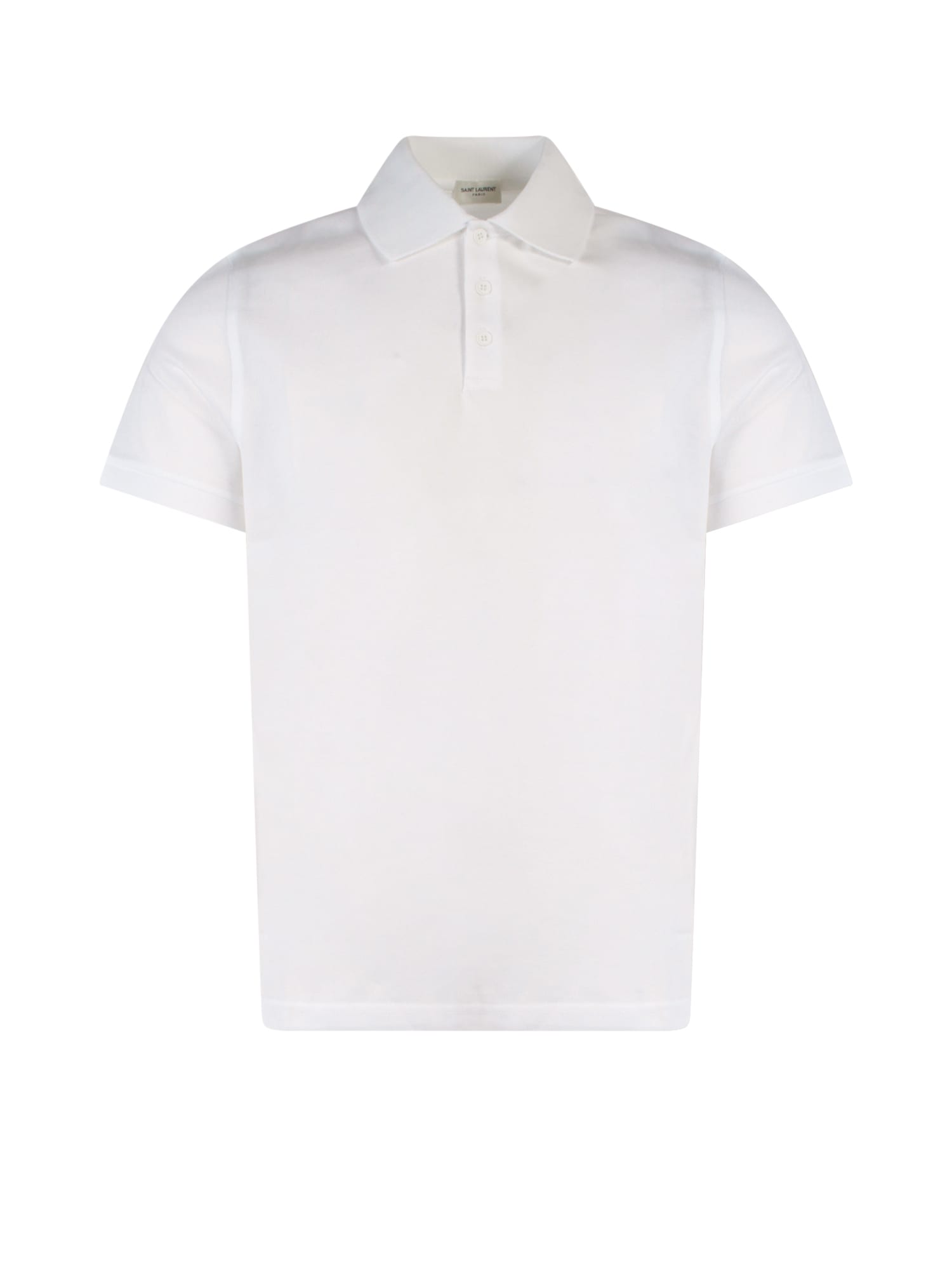 Shop Saint Laurent Polo Shirt In White