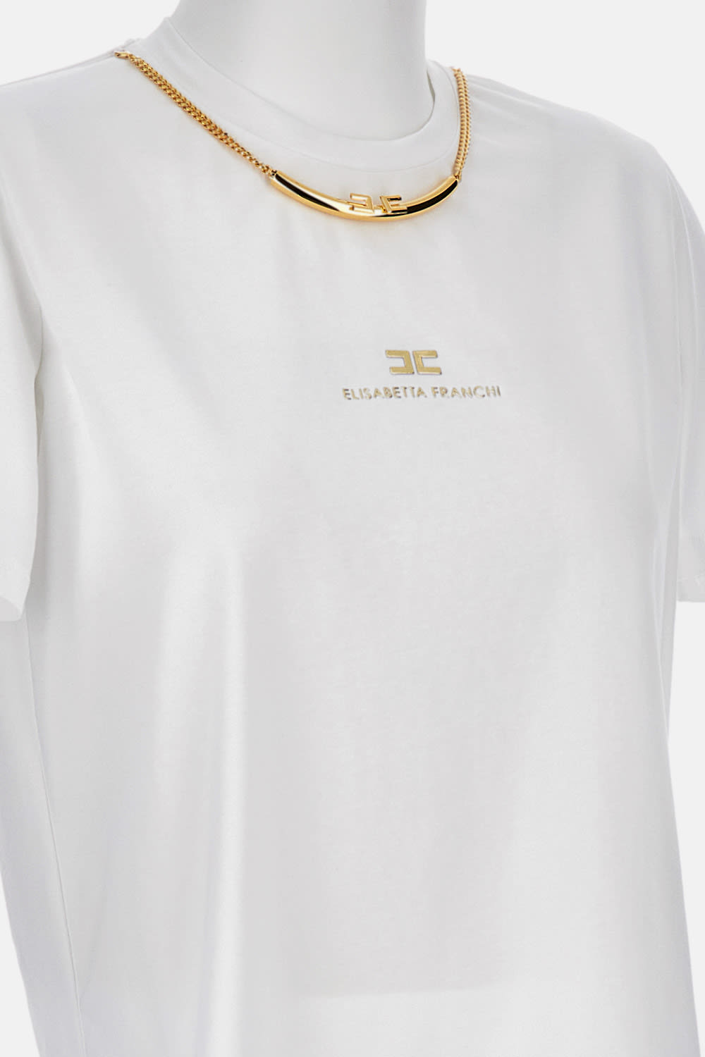 Elisabetta Franchi T-shirt With Logo In White