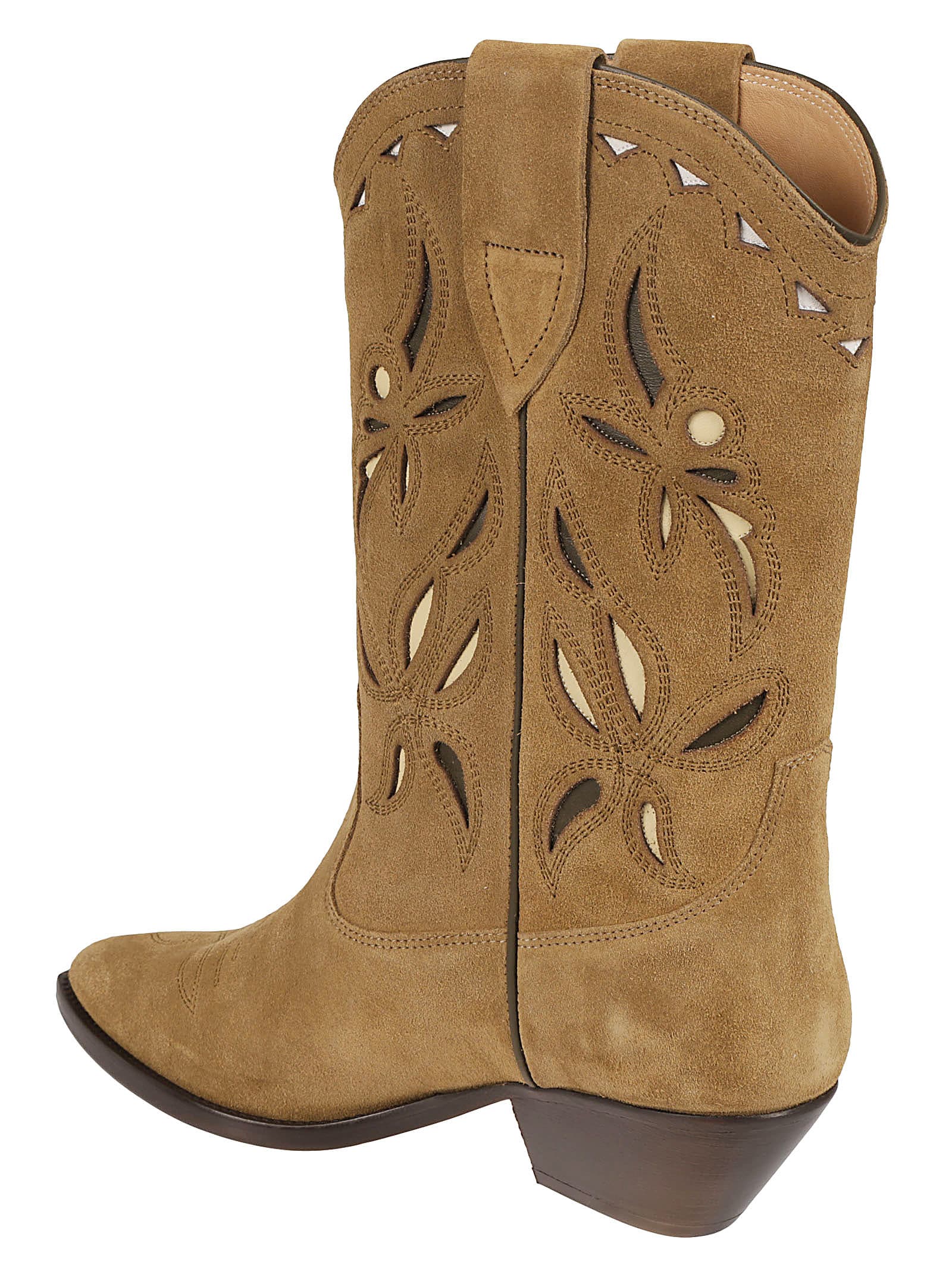 Shop Isabel Marant Duerto Boots In Taupe/khaki