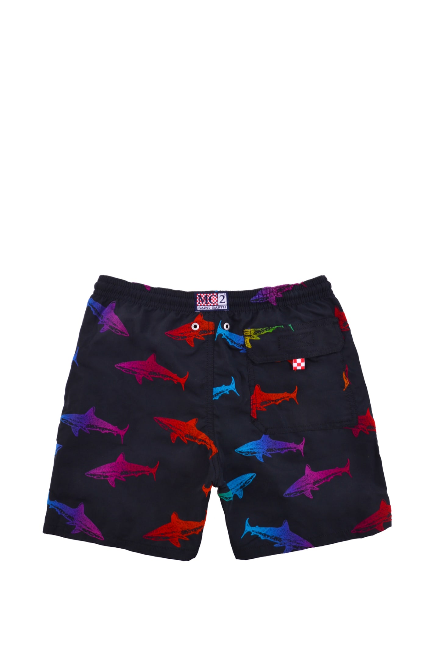 Shop Mc2 Saint Barth Shorts Swimsuit With Print In Multicolor