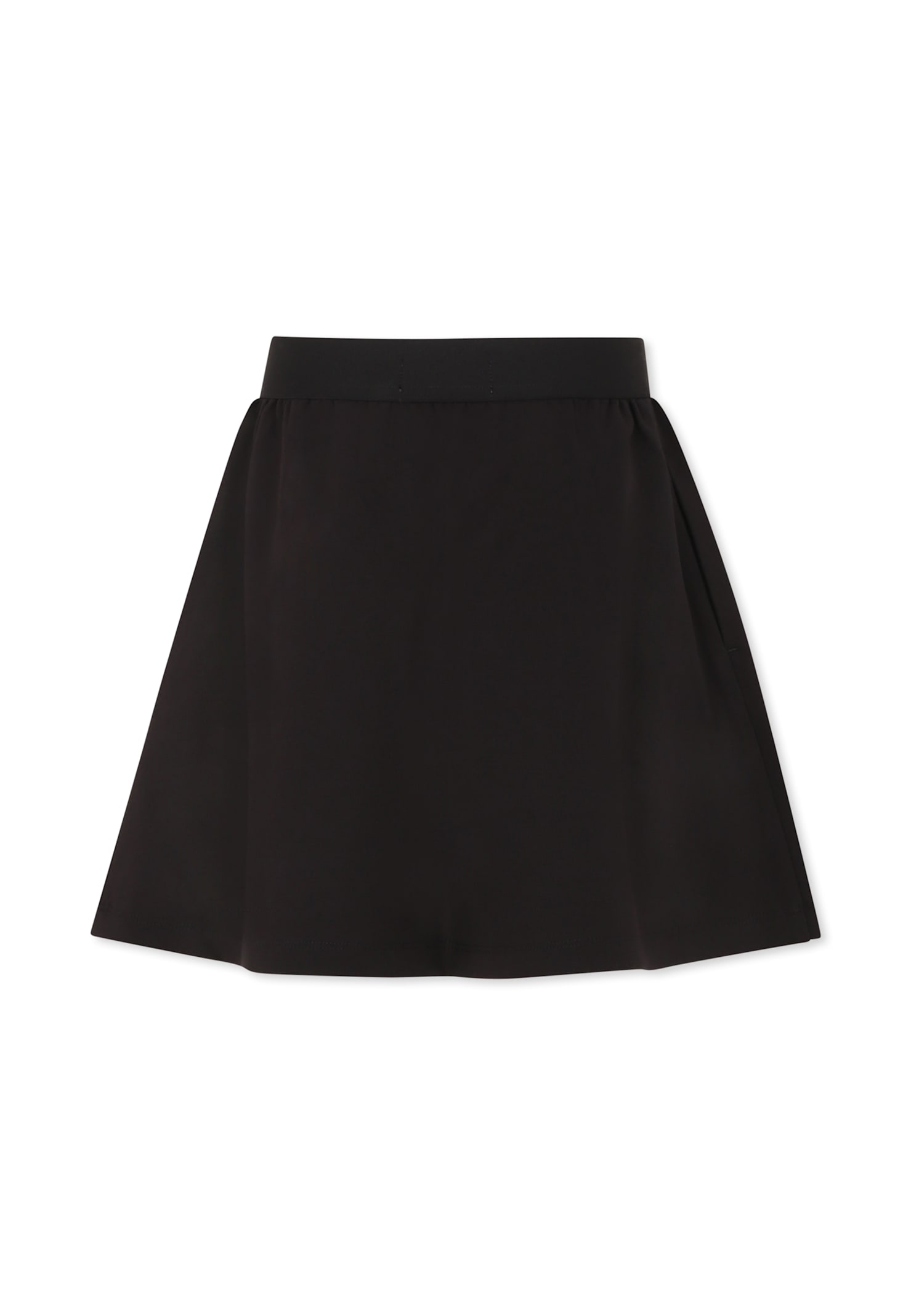 Calvin Klein Black Skirt For Girl With Logo In Black