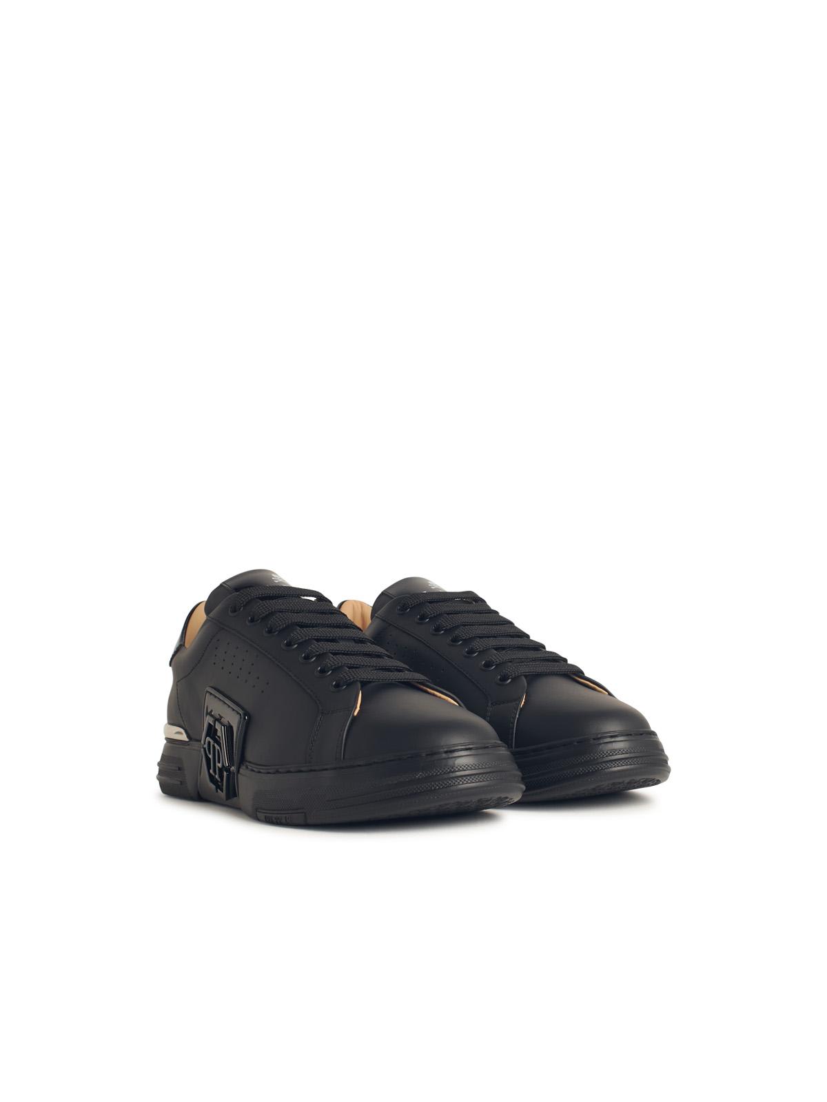 Philipp Plein Man Sneakers Black Size 11 Soft Leather In Black