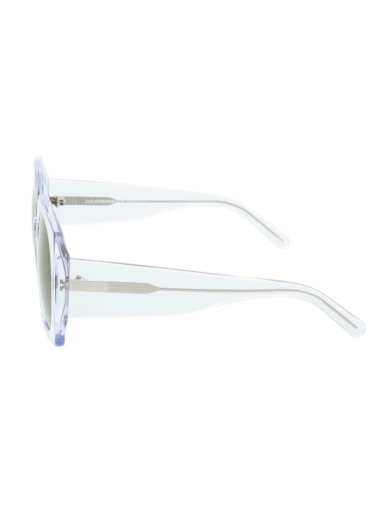 Shop Courrèges Cl1907 Sunglasses In Crystal Crystal Brown