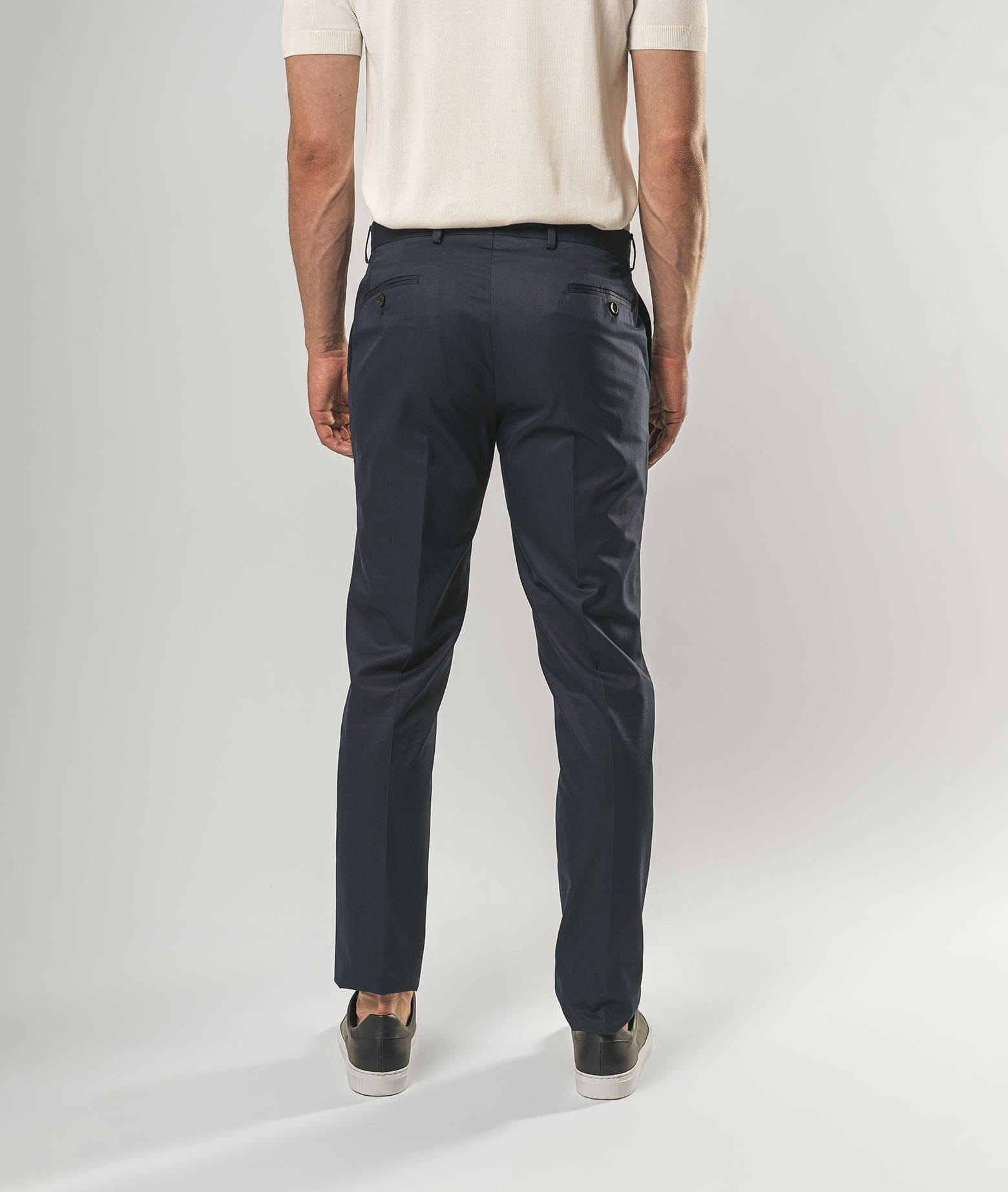 Shop Larusmiani Velvet Trousers Howard Pants In Navy