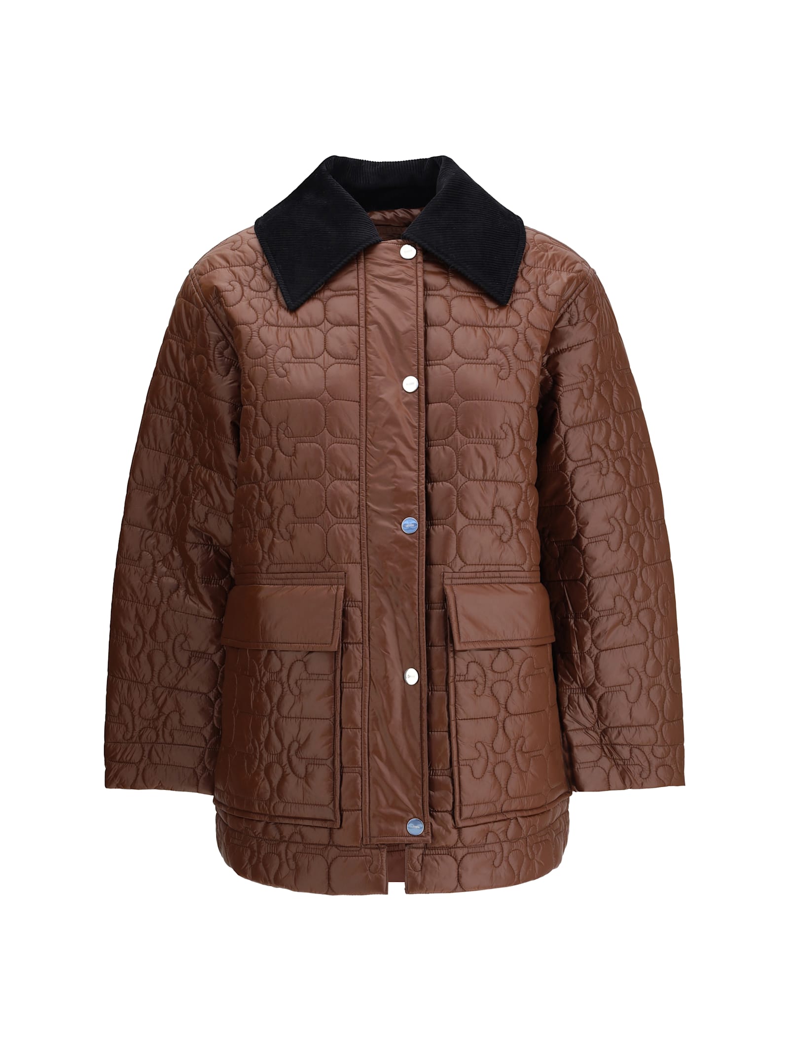 Shiny Quilt Midi Jacket