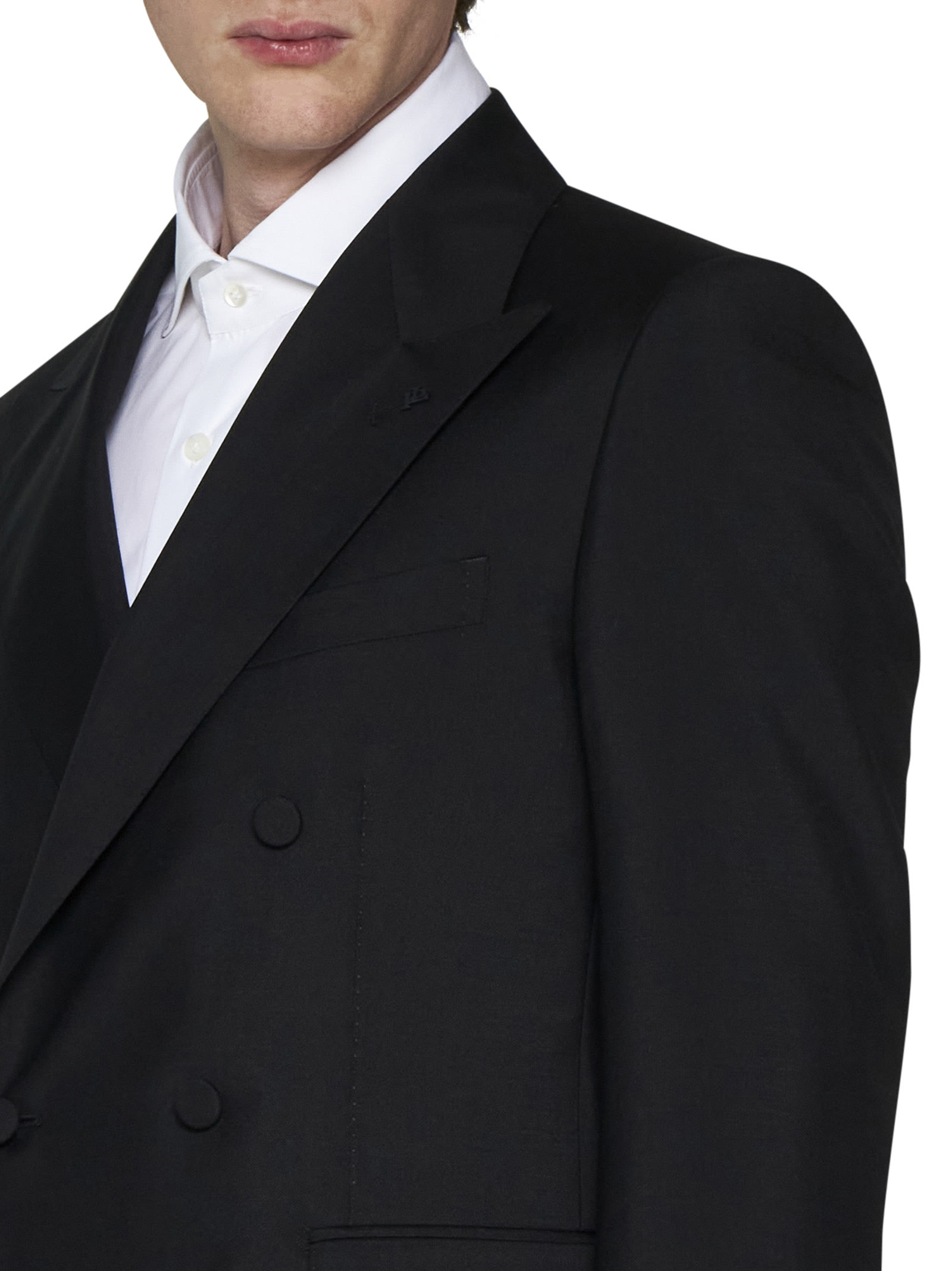 Shop Tagliatore Suit In Black