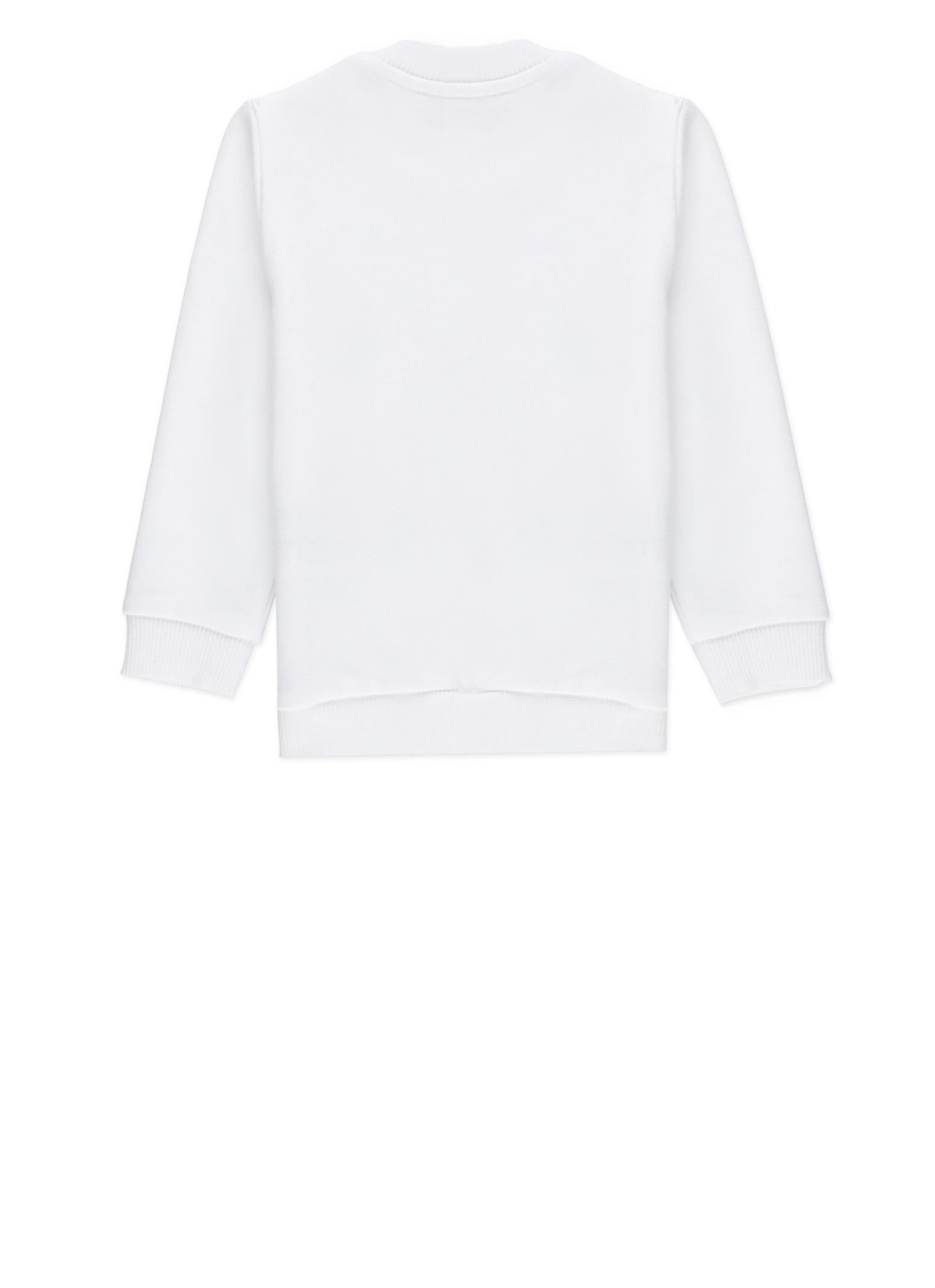 Shop Moschino Cotton Sweatshirt In White