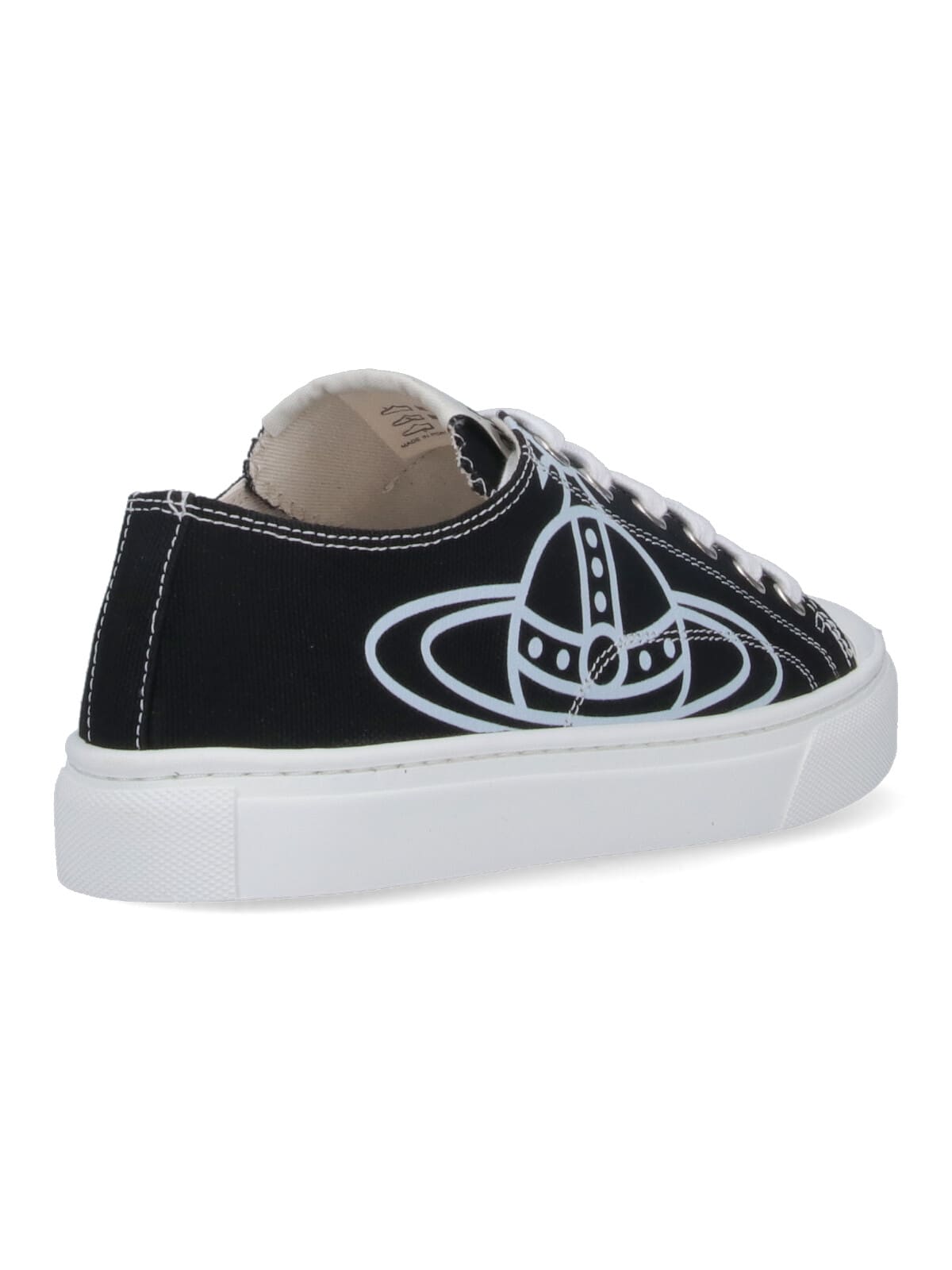 Vivienne Westwood Low-top Sneakers With Contrasting Detail And Bold Emblem In Black