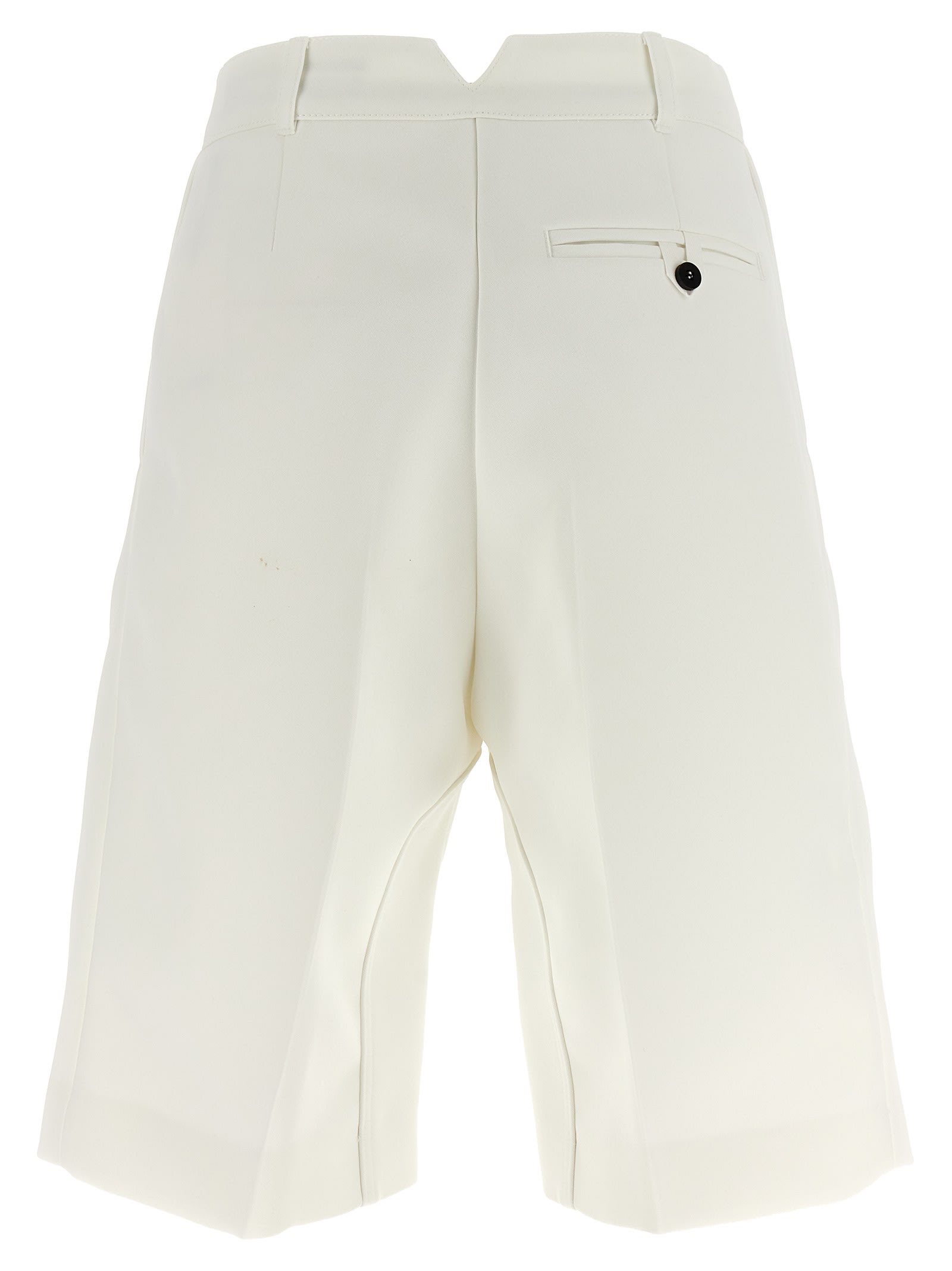 Shop Jacquemus Le Bermuda Ovalo Bermuda Shorts In White