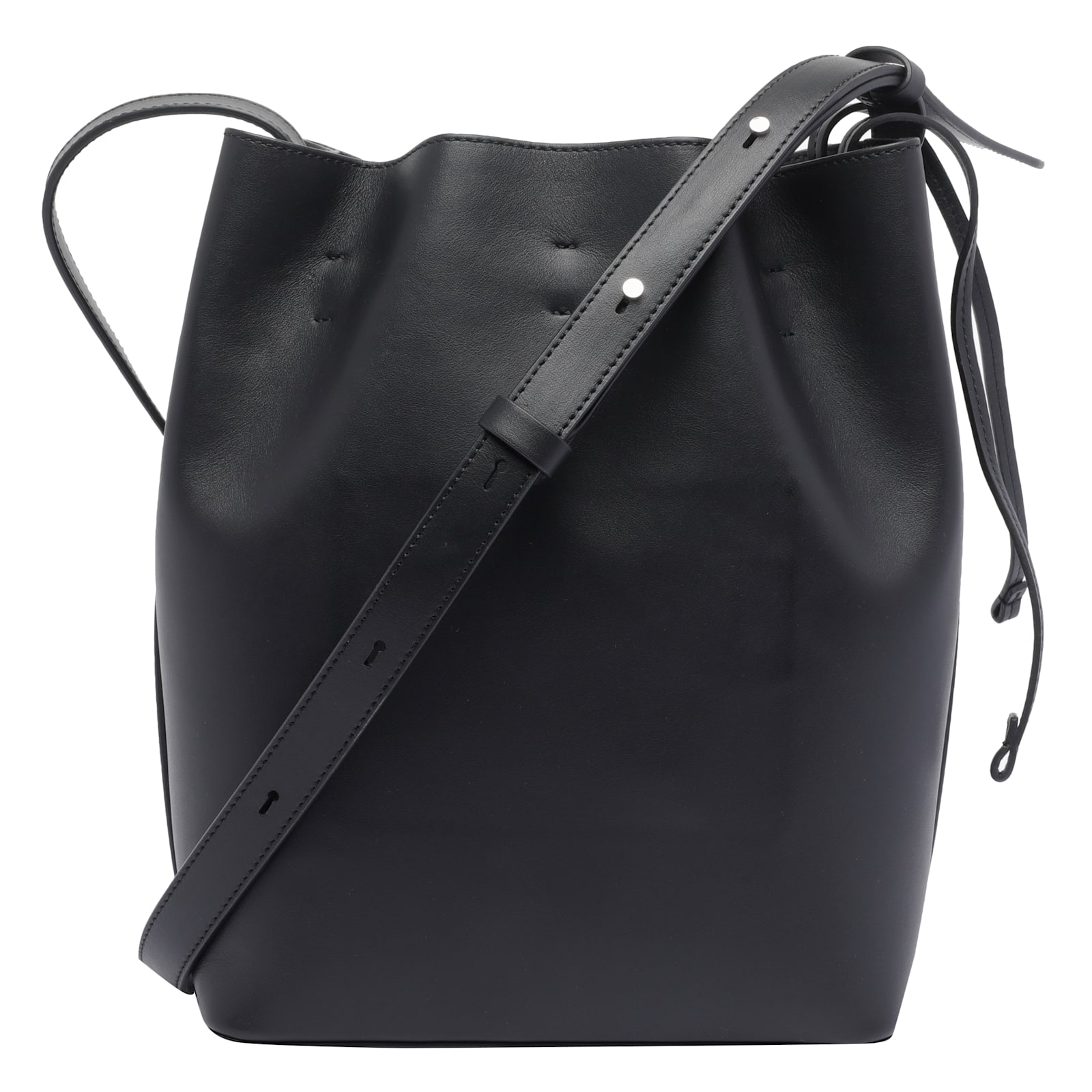 Aesther Ekme Medium Marin Supple Bucket Bag In Black